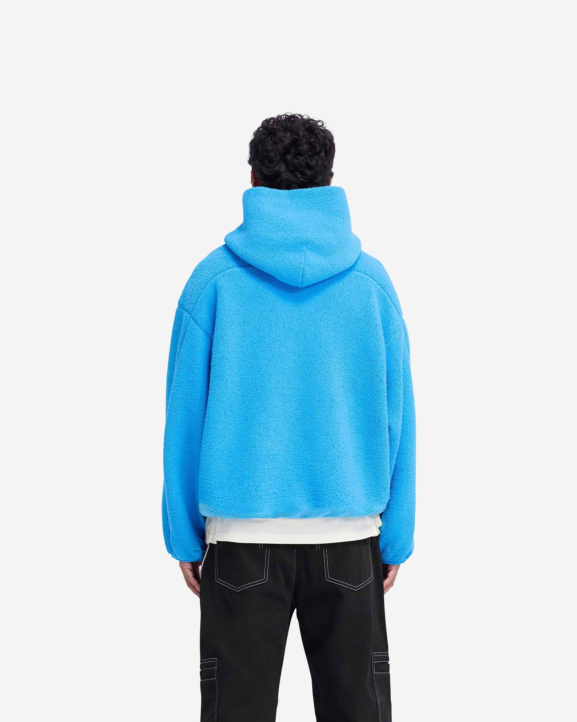 Fleece Oversized Hoodie - Elektrisch Blau