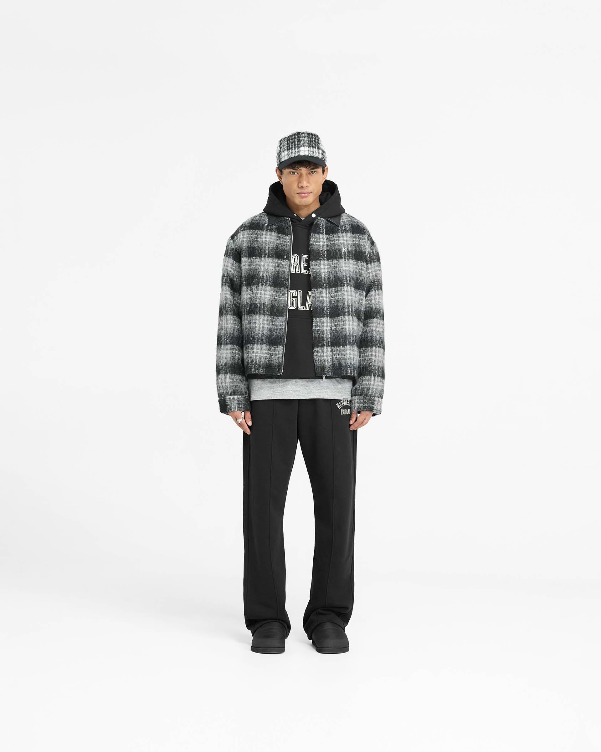 Flannel Check Overshirt - Jet Black