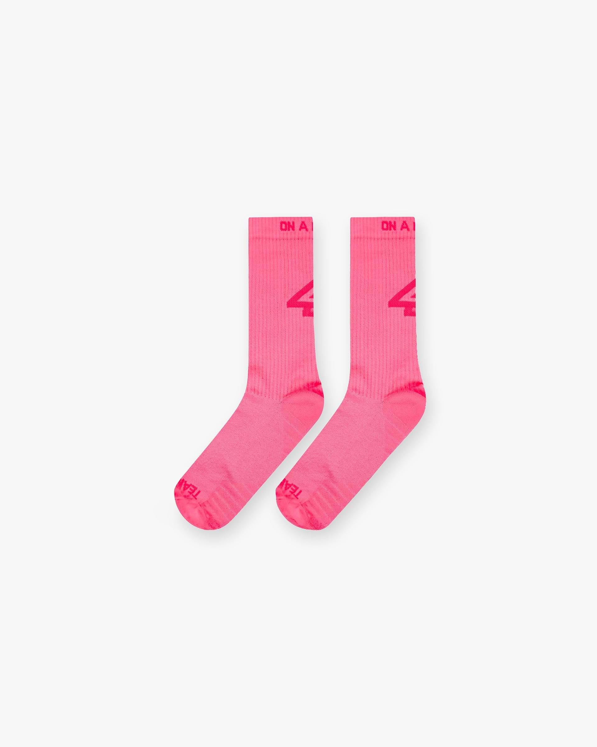 247 Logo Socks - Ultra Rose