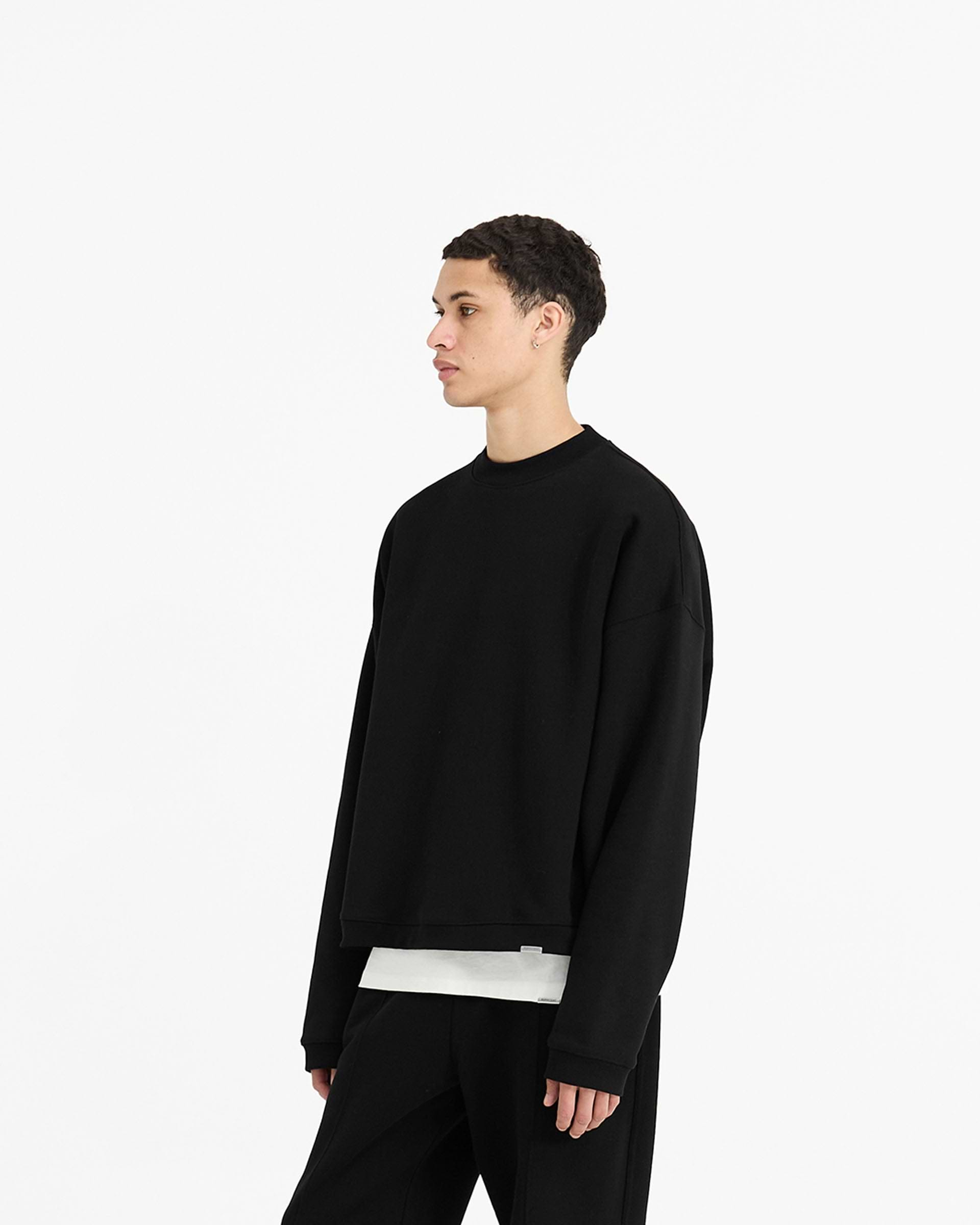 Pull Boxy Initiale - Noir