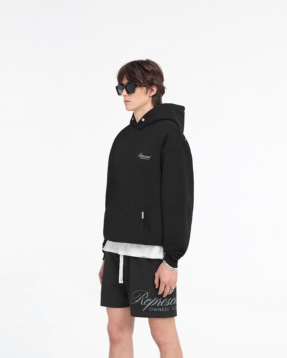 Represent Owners Club Script Hoodie - SCHWARZ