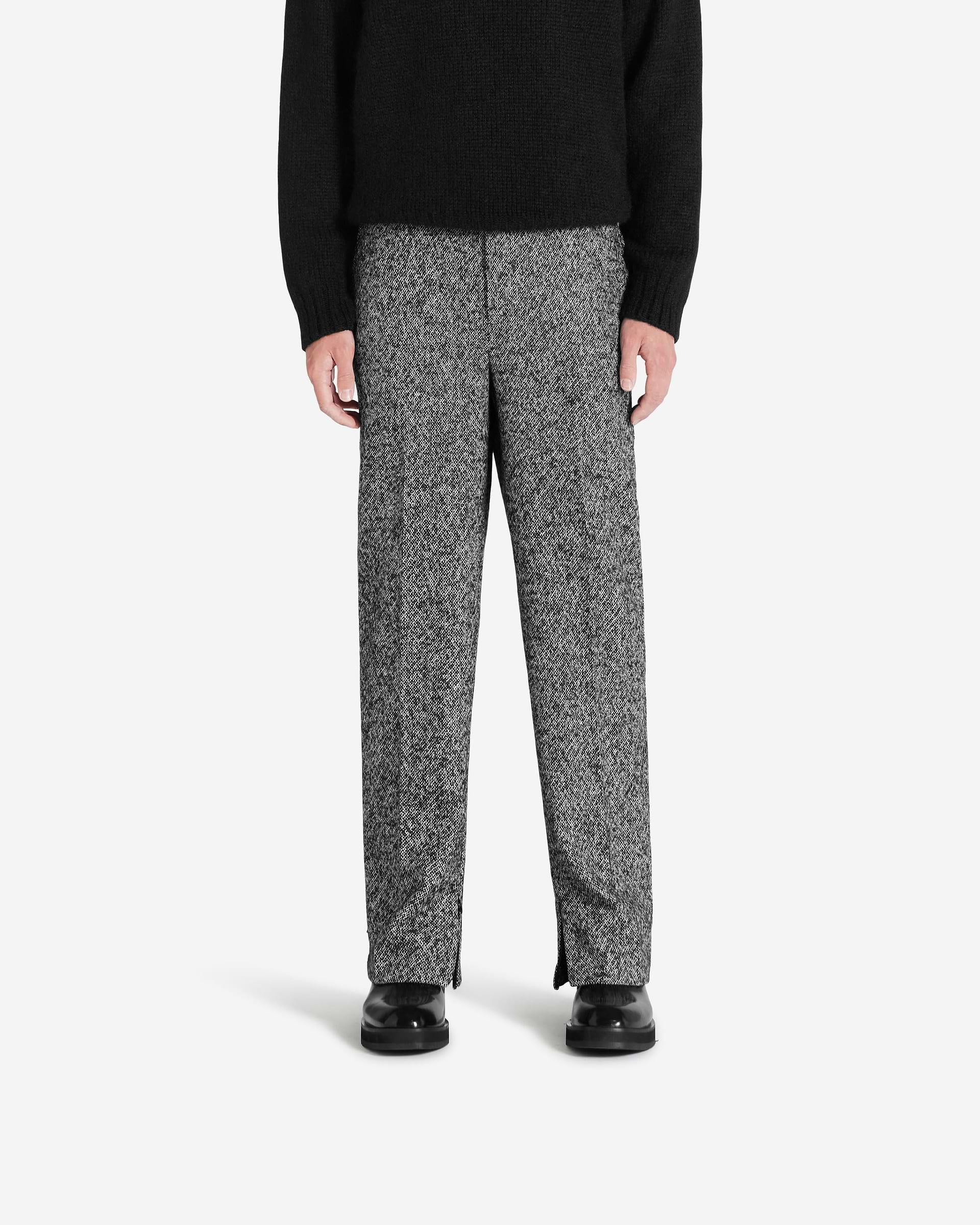 Wide Tailored Pant - Schwarz Weiss