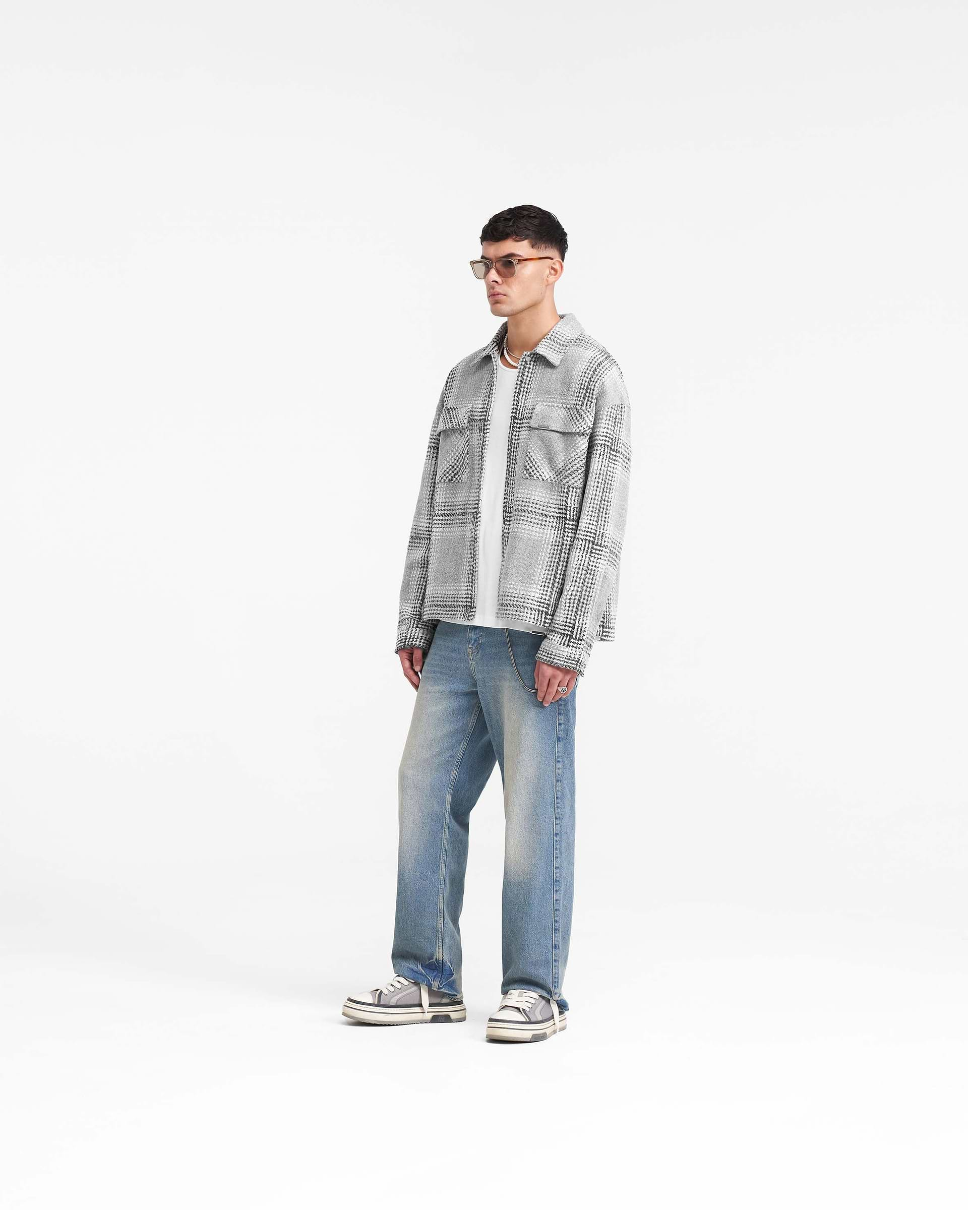 Chemise en flanelle Represent - Carreaux gris