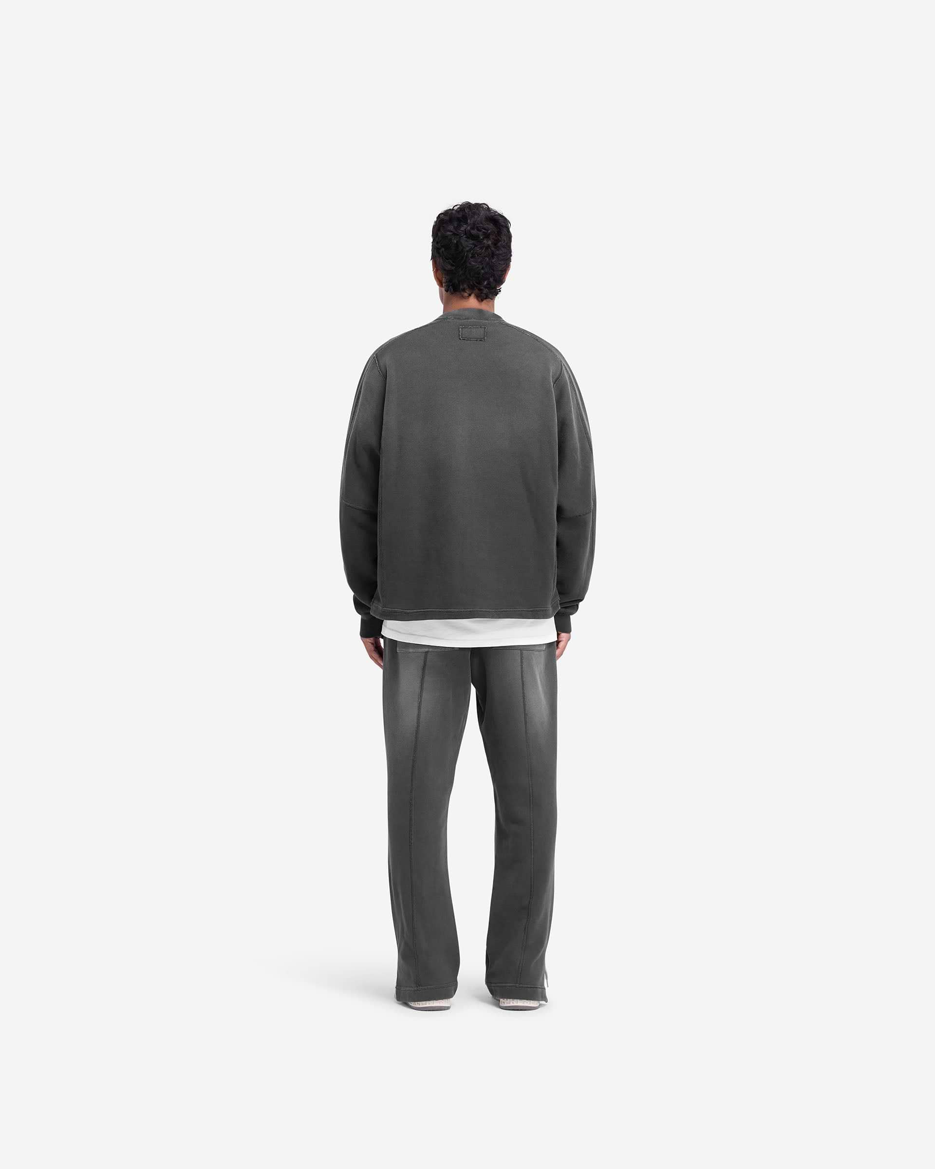 Stepped Hem Sweatpants - Noir Tâché