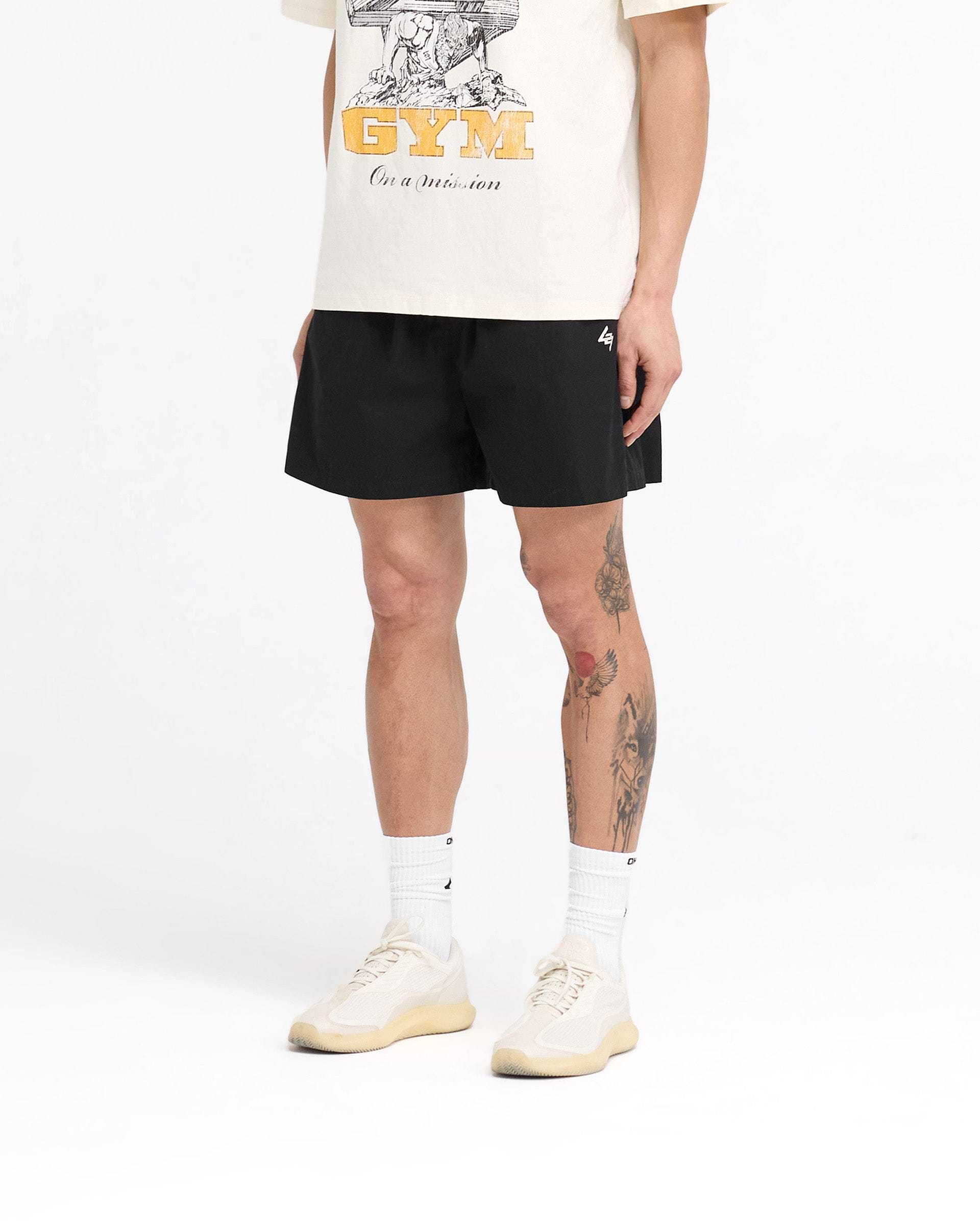 247 Represent Gymnasium Track Short - DUNKELSCHWARZ