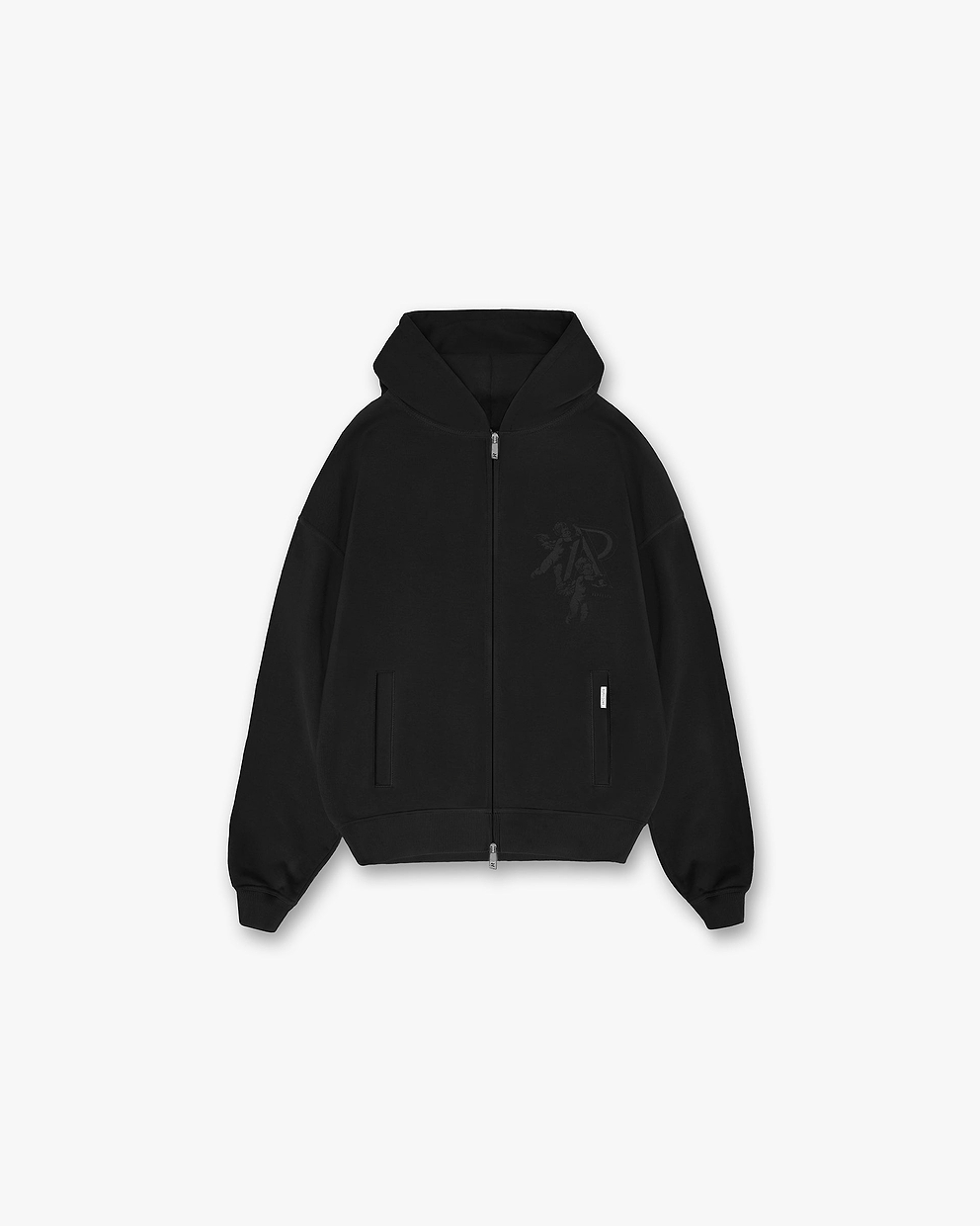 Cherub Initial Zip Hoodie - SCHWARZ