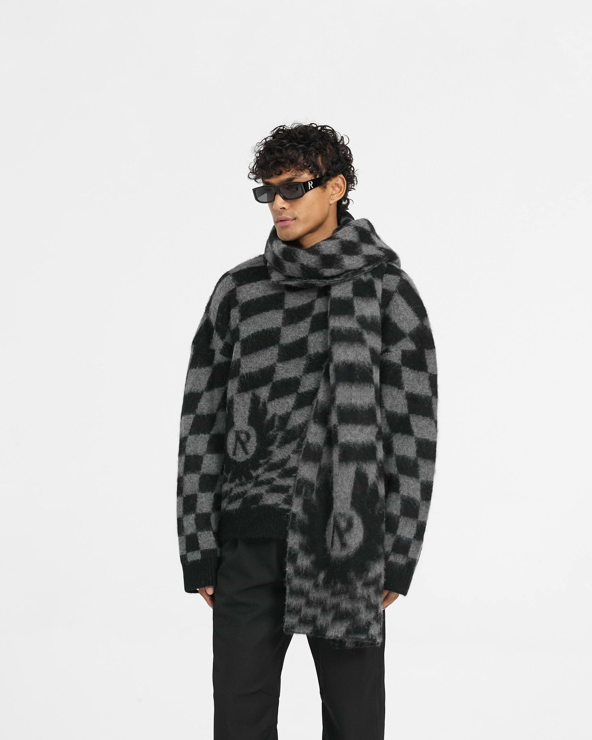 Represent X Belstaff Checkerboard Knit Sweater - Schatten