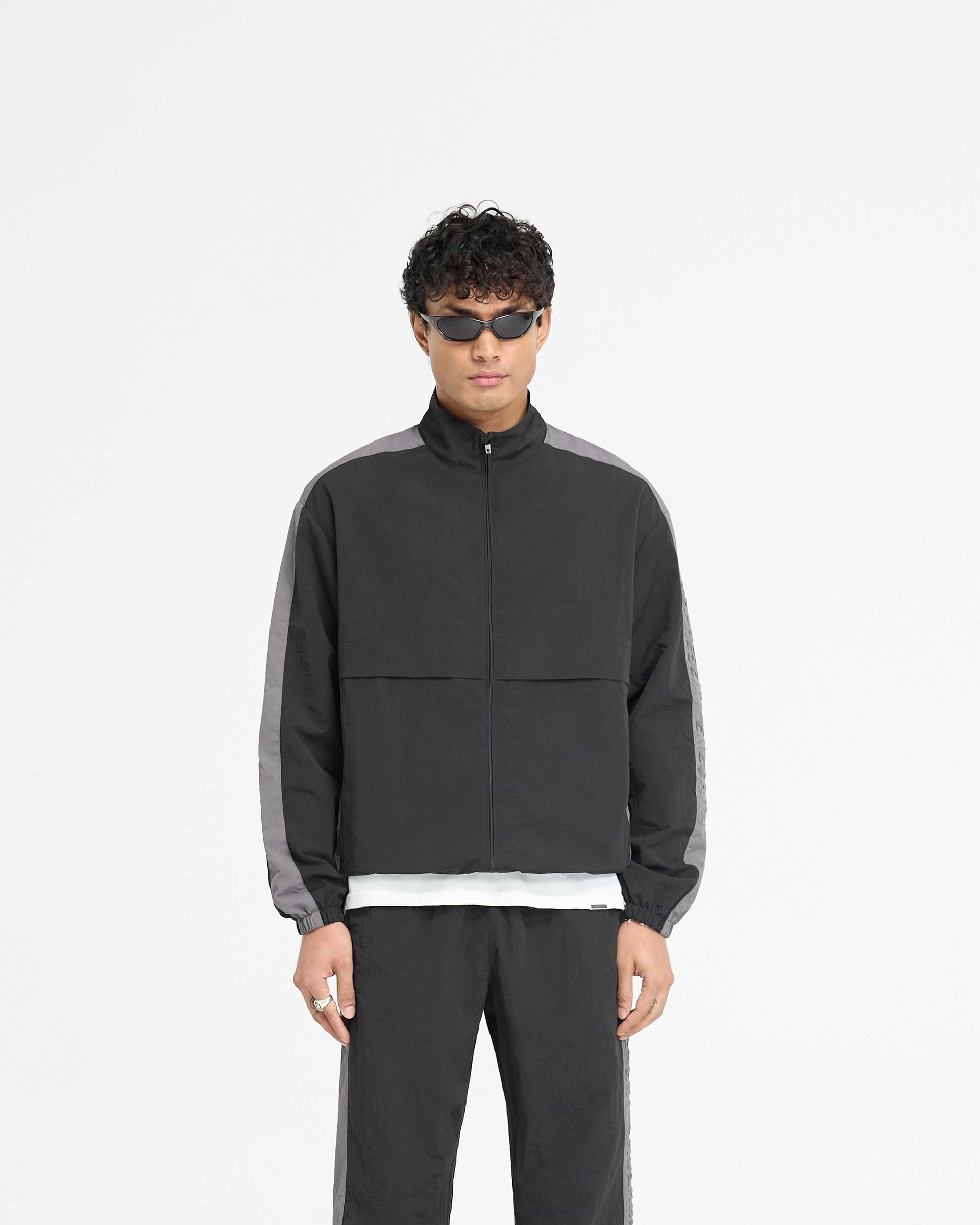 Nylon Track Jacket - Black