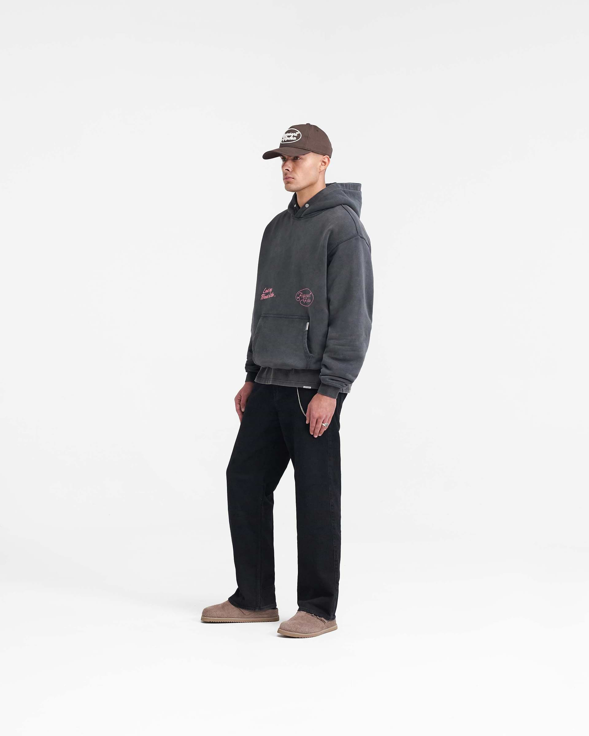 Chain Stitch Rodeo Hoodie - Vintage Grey