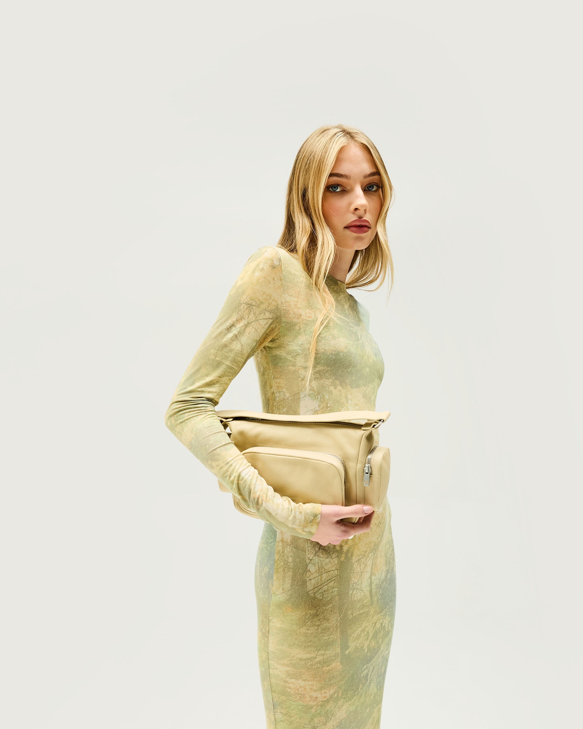 Shadow Midi Dress - Forest Print