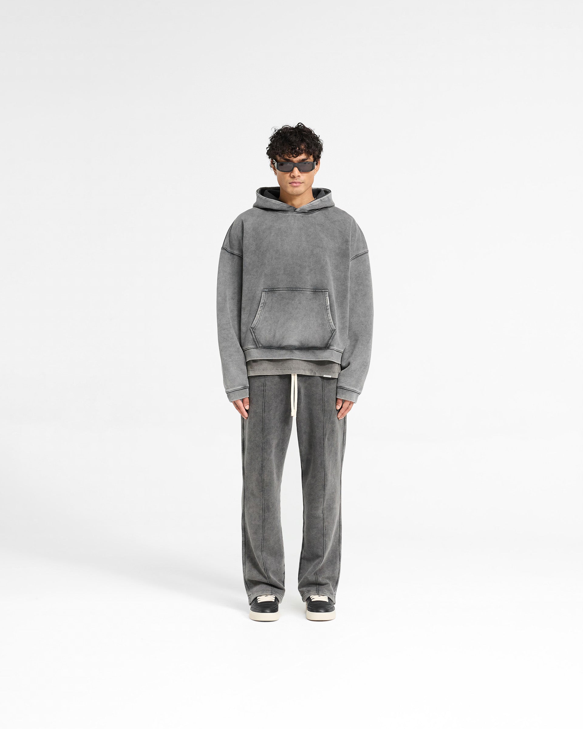 Initial Boxy Hoodie - Vintage Grey