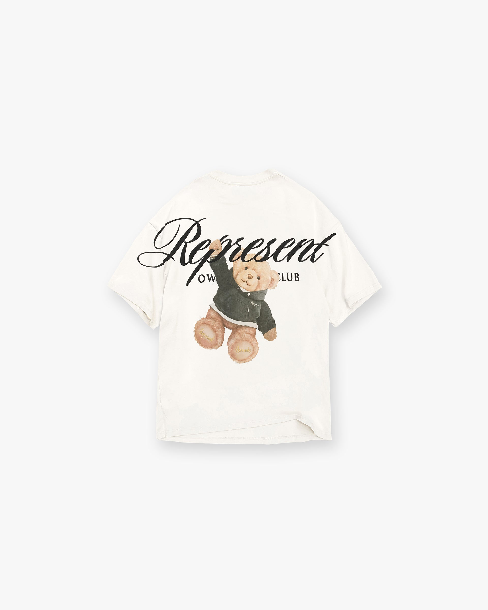 Represent X Harrods Bear Owners Club T-Shirt - Flat White