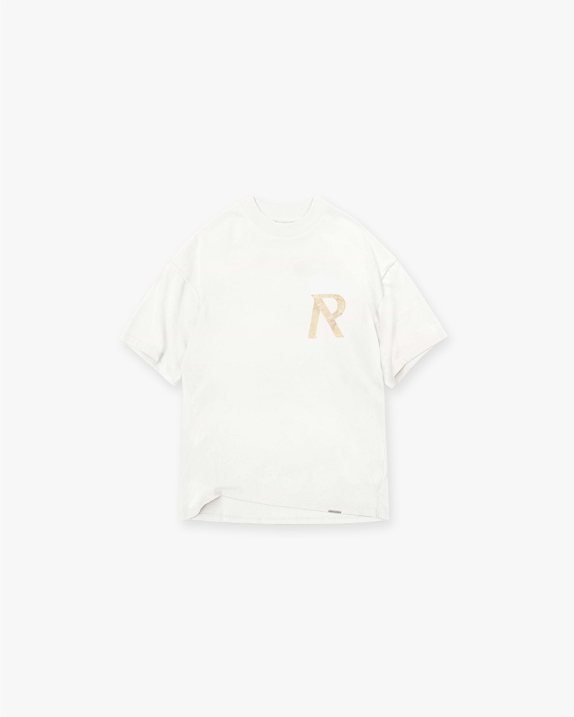 Masking Tape Initial T-Shirt - Blanc Mat