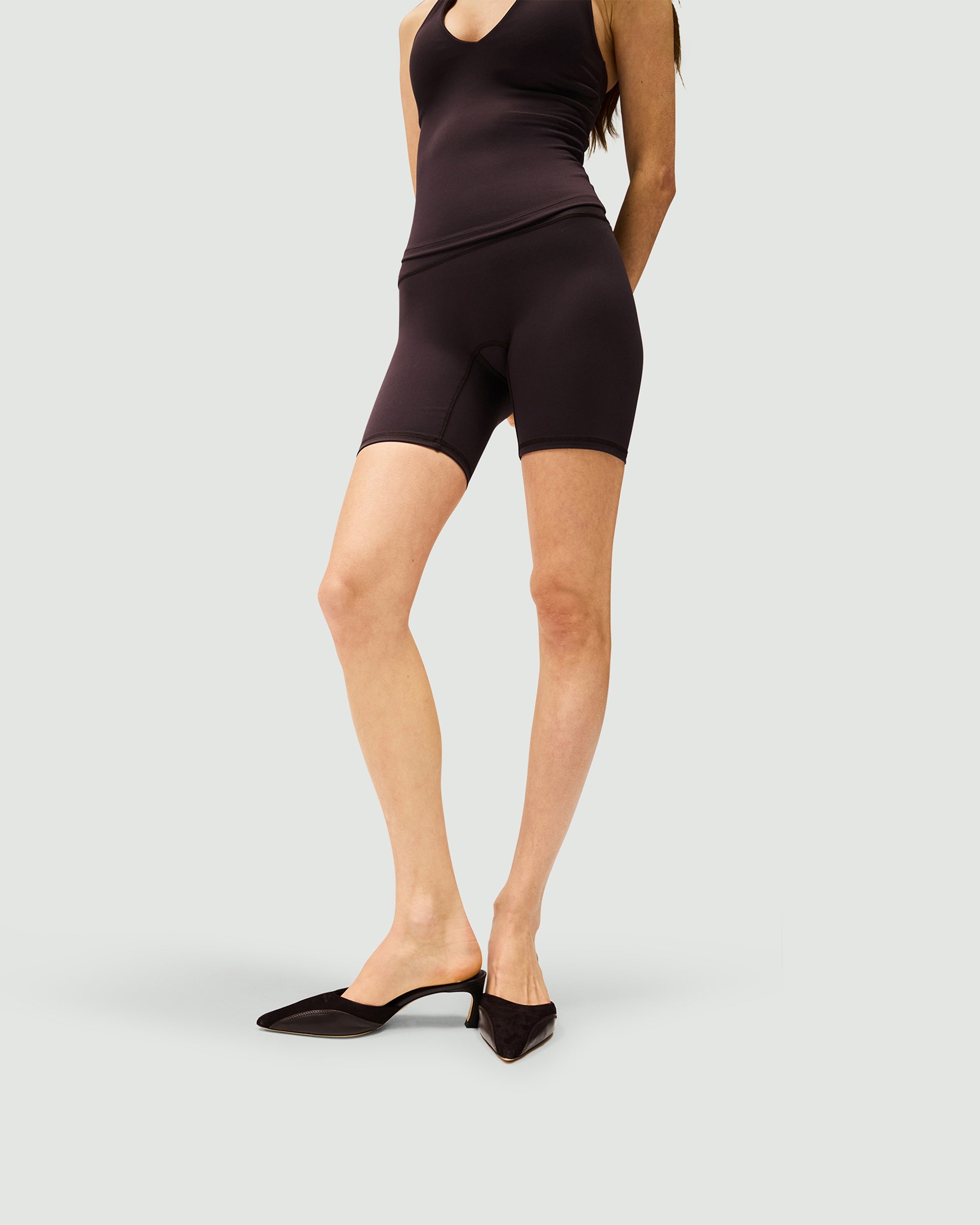 Owners Club Longerline Bike Short - Café Noir