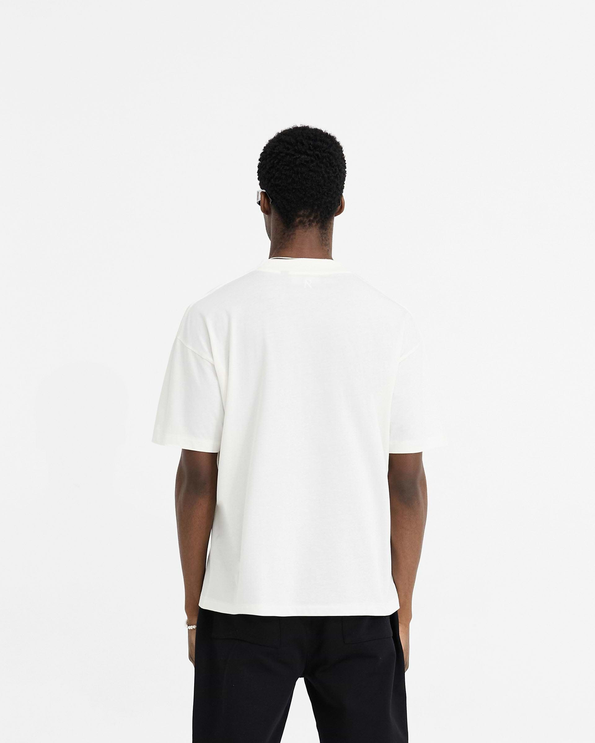 T-Shirt Oversize Initial - Blanc Plat