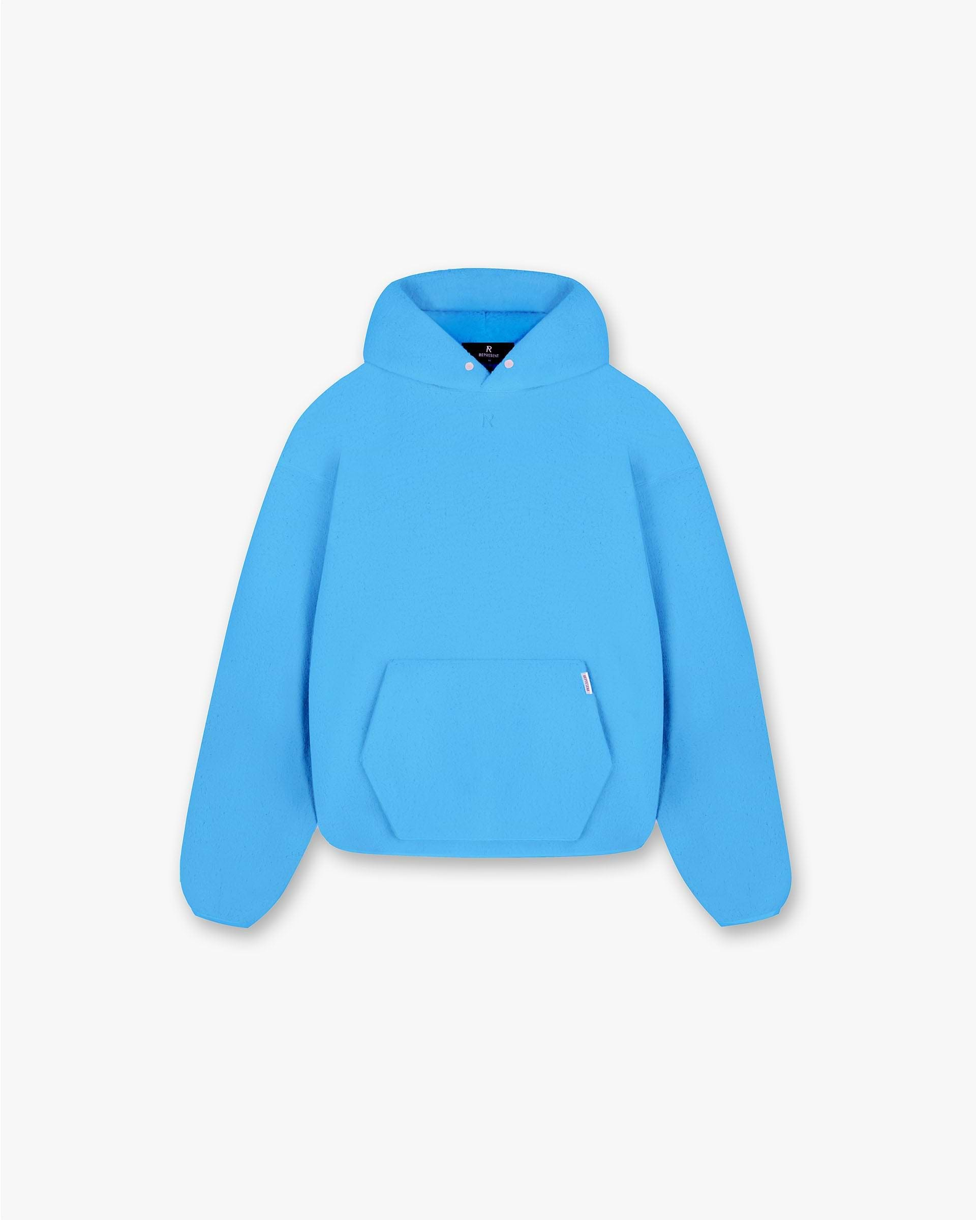 Fleece Oversized Hoodie - Elektrisch Blau