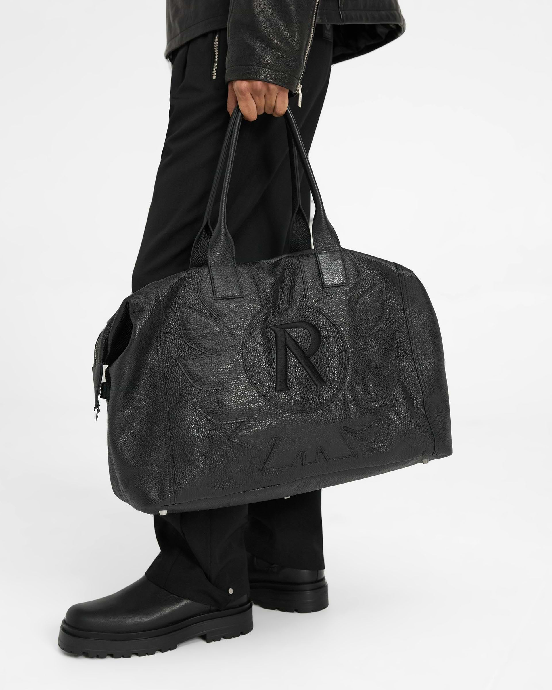 Represent X Belstaff Phoenix Leather Duffle Bag - Noir