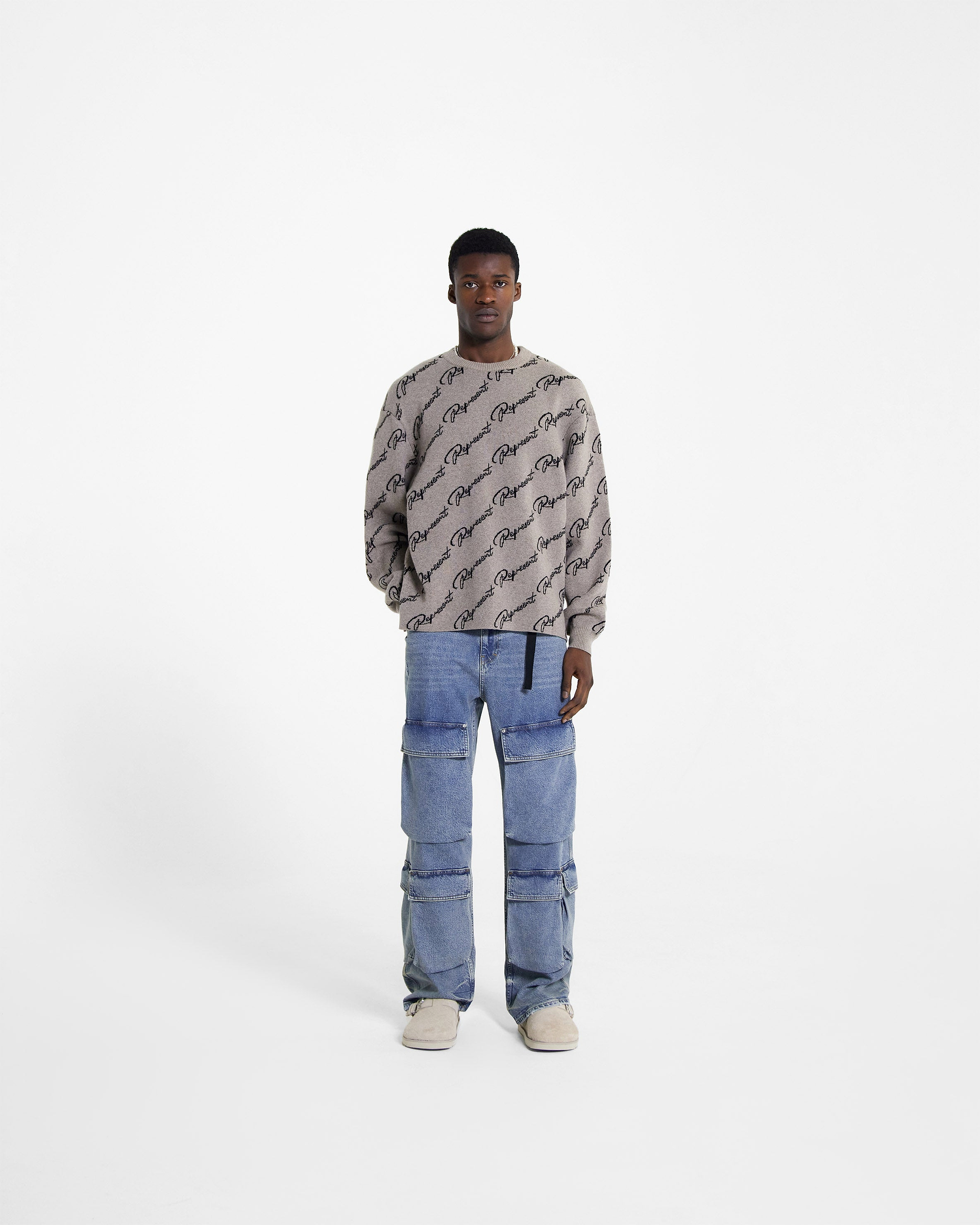 Represent Jacquard Sweater - Hazel