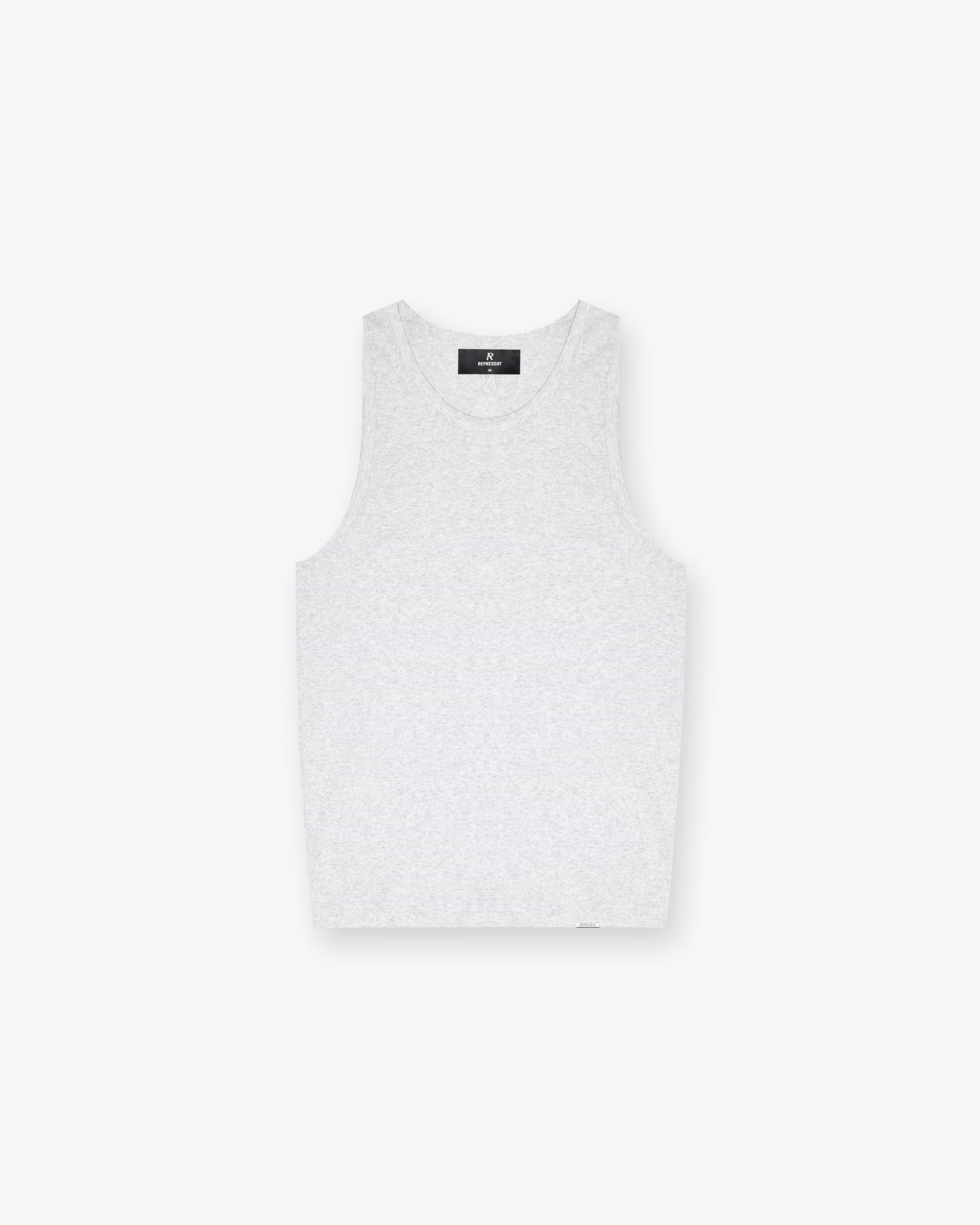 Initial Rib Vest - Eisgrau Meliert