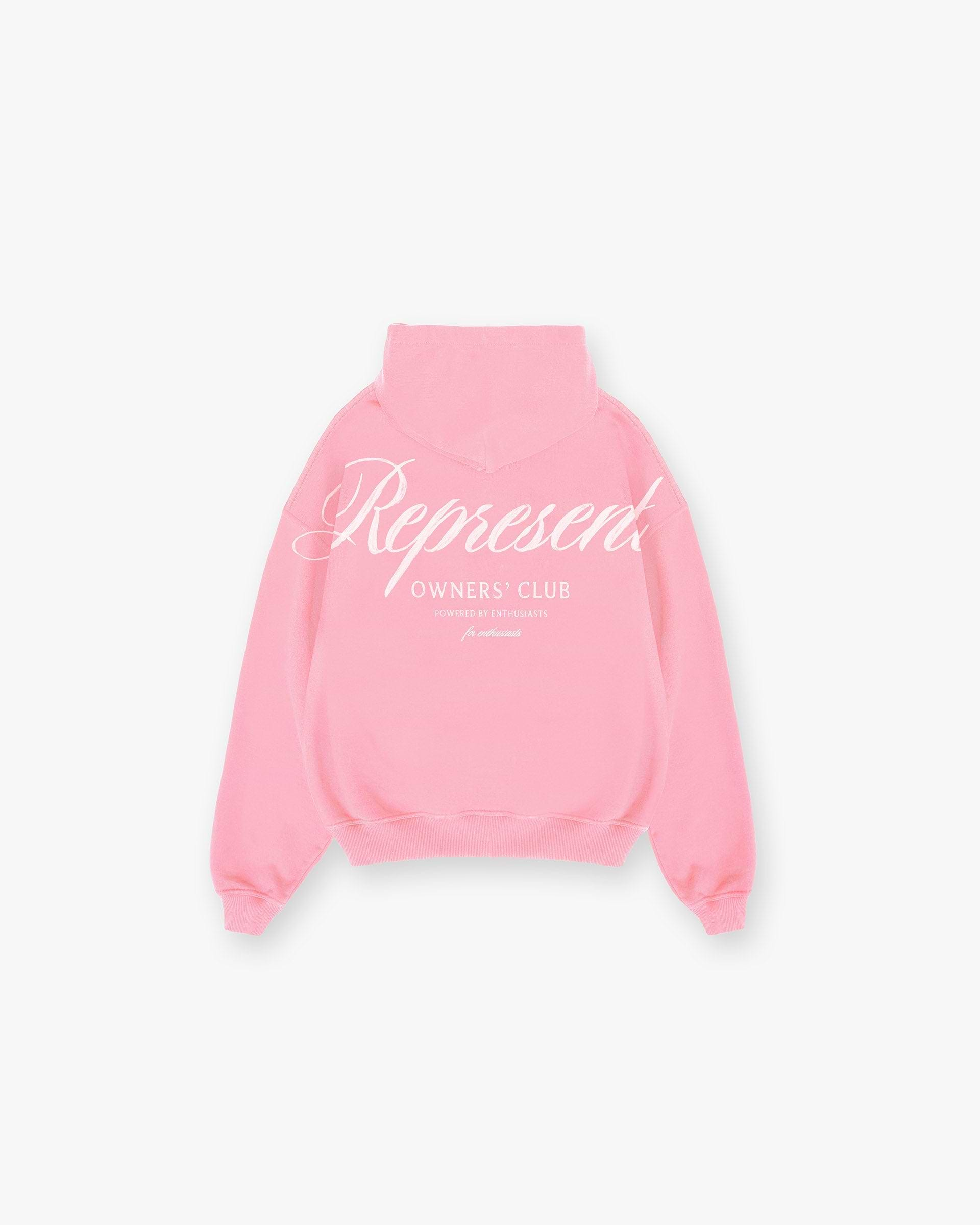 Sweat à capuche Represent Owners Club Script - Rose