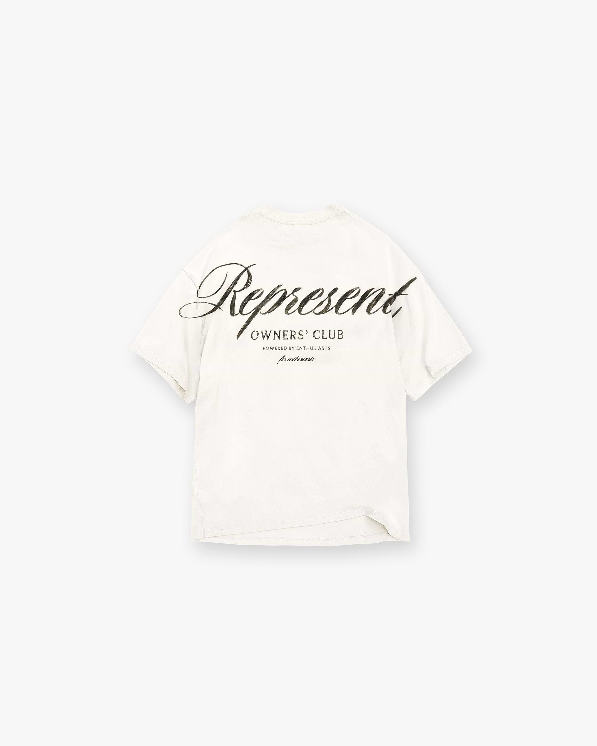 T-Shirt Represent Owners Club Script - Blanc plat