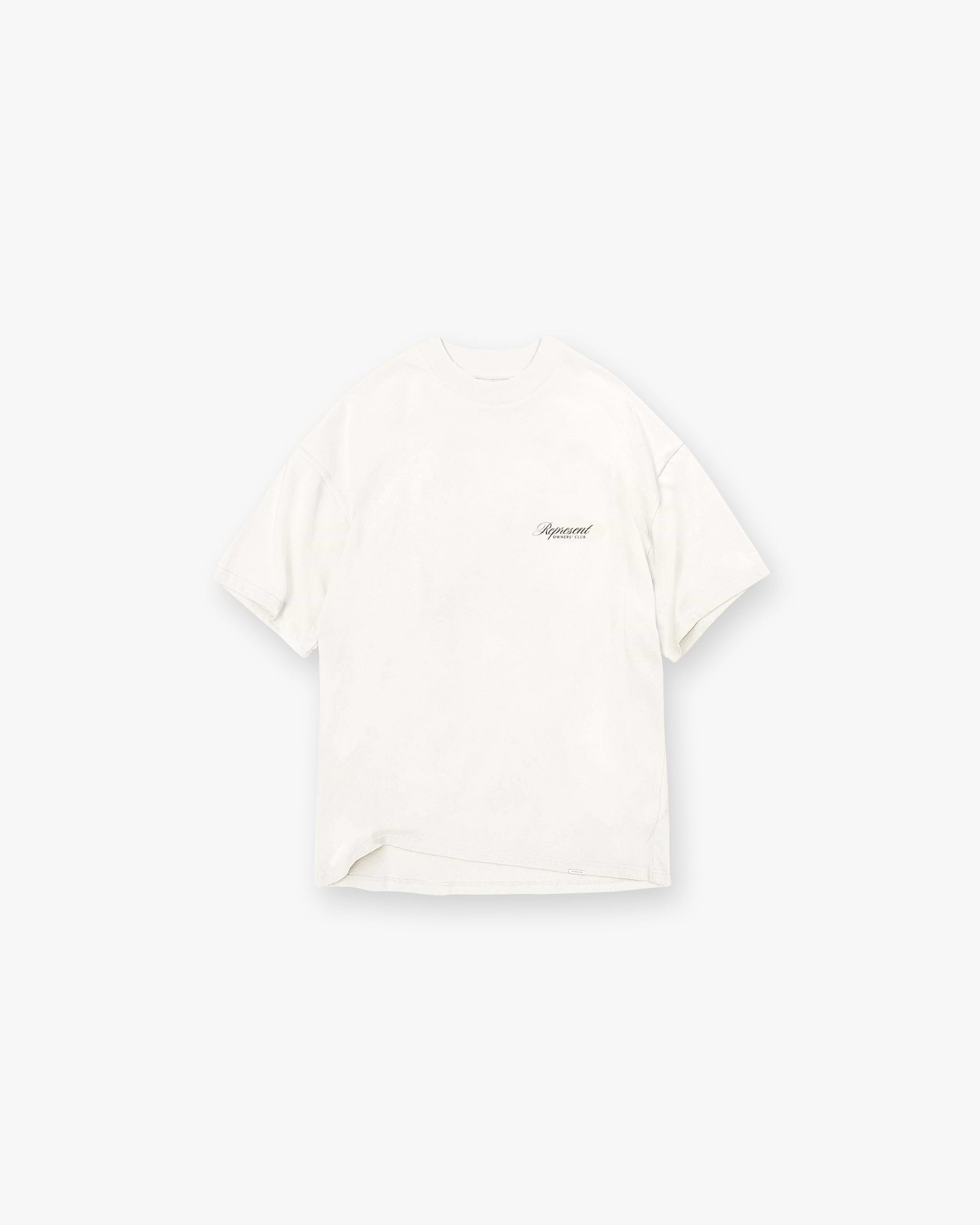 T-Shirt Represent Owners Club Script - Blanc plat