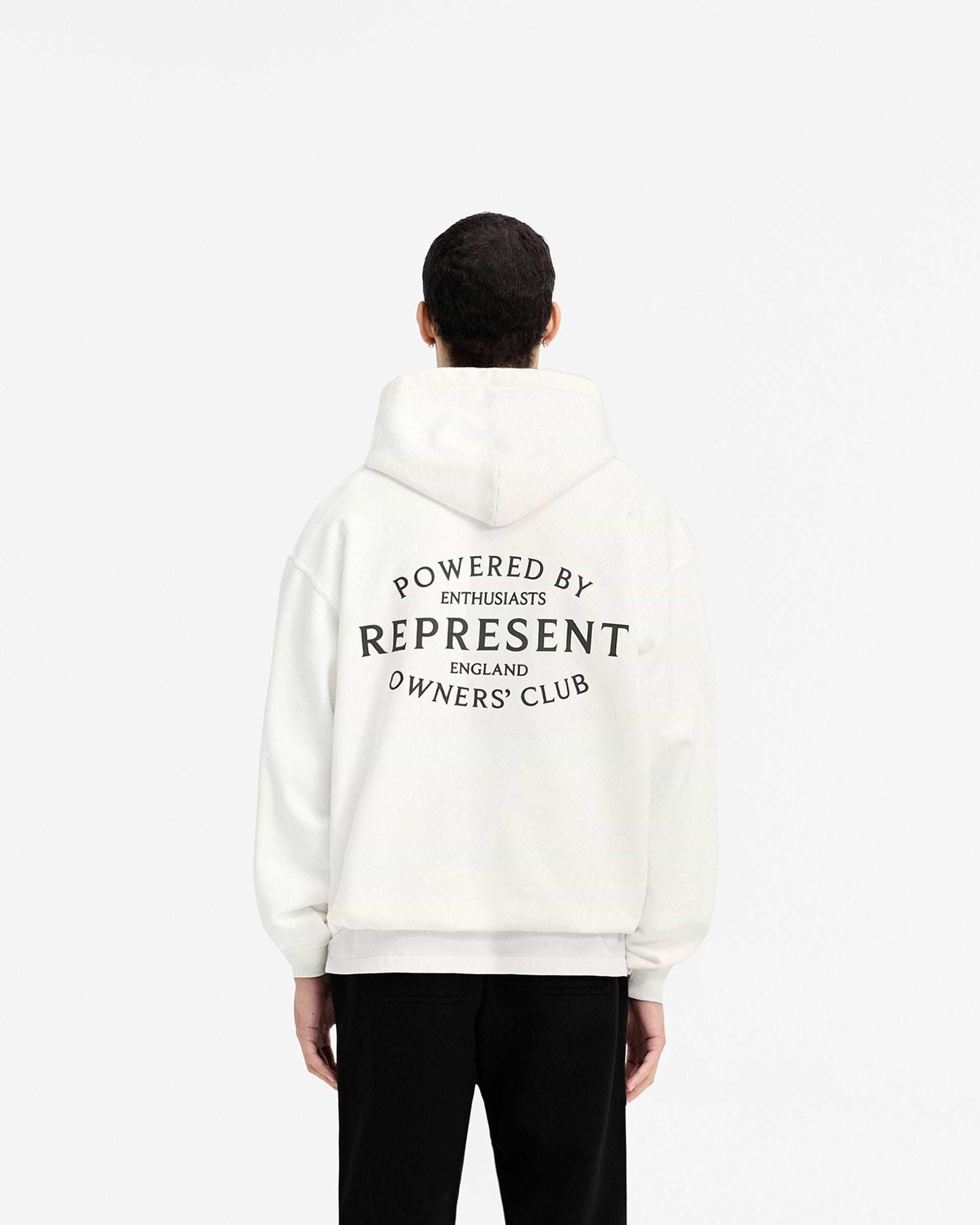 Sweat à capuche Represent Owners Club Stamp - Blanc plat