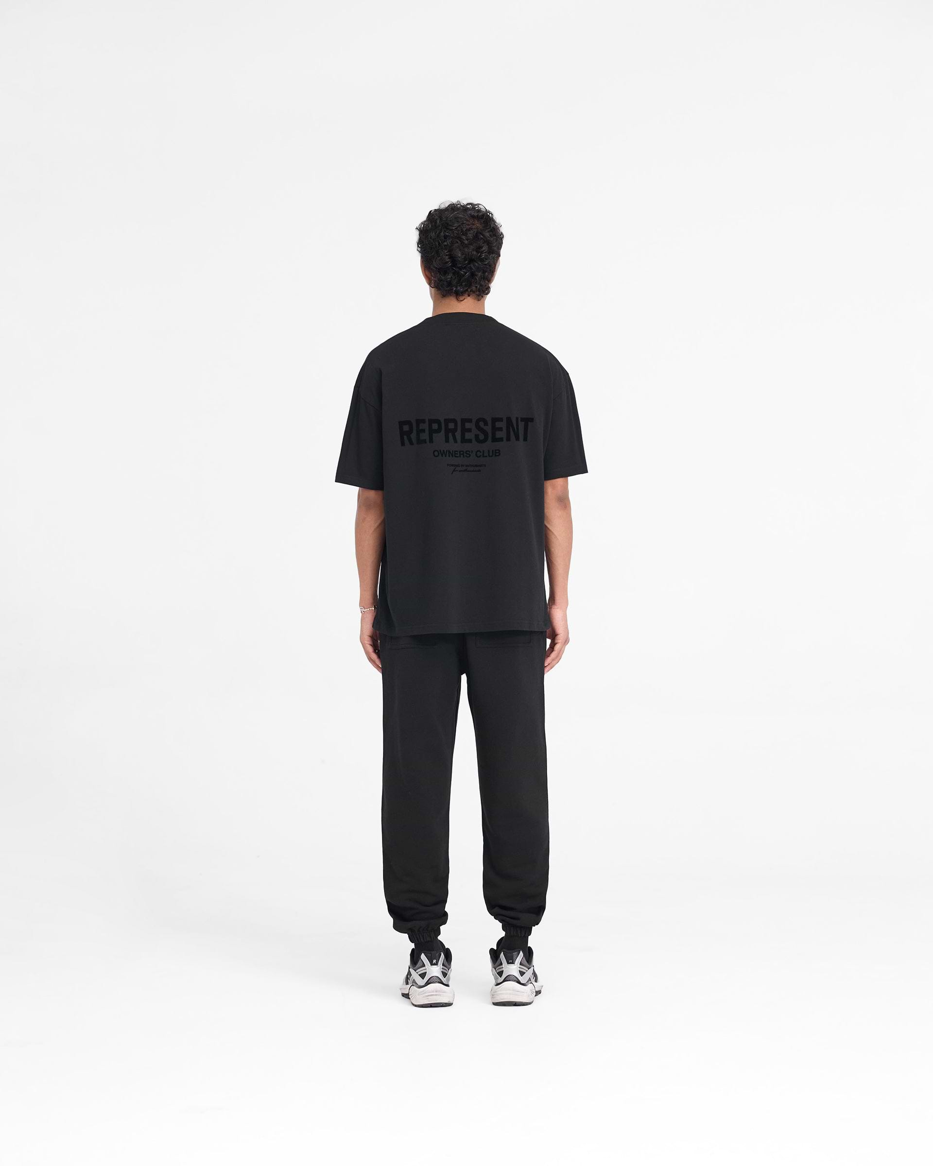 Represent Owners Club Flocked T-Shirt - Black