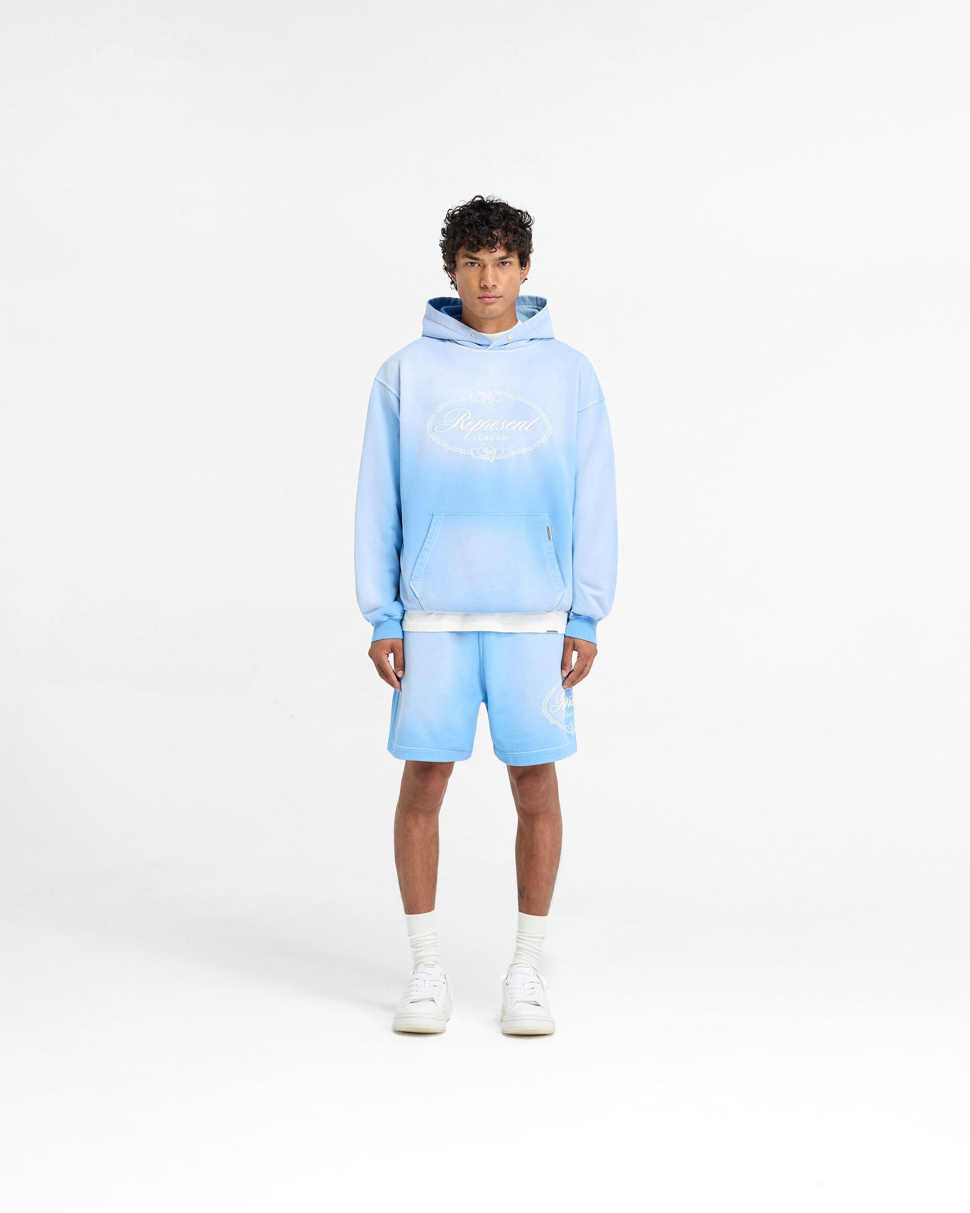 Represent X Harrods Crest Hoodie - Bleu Nuage