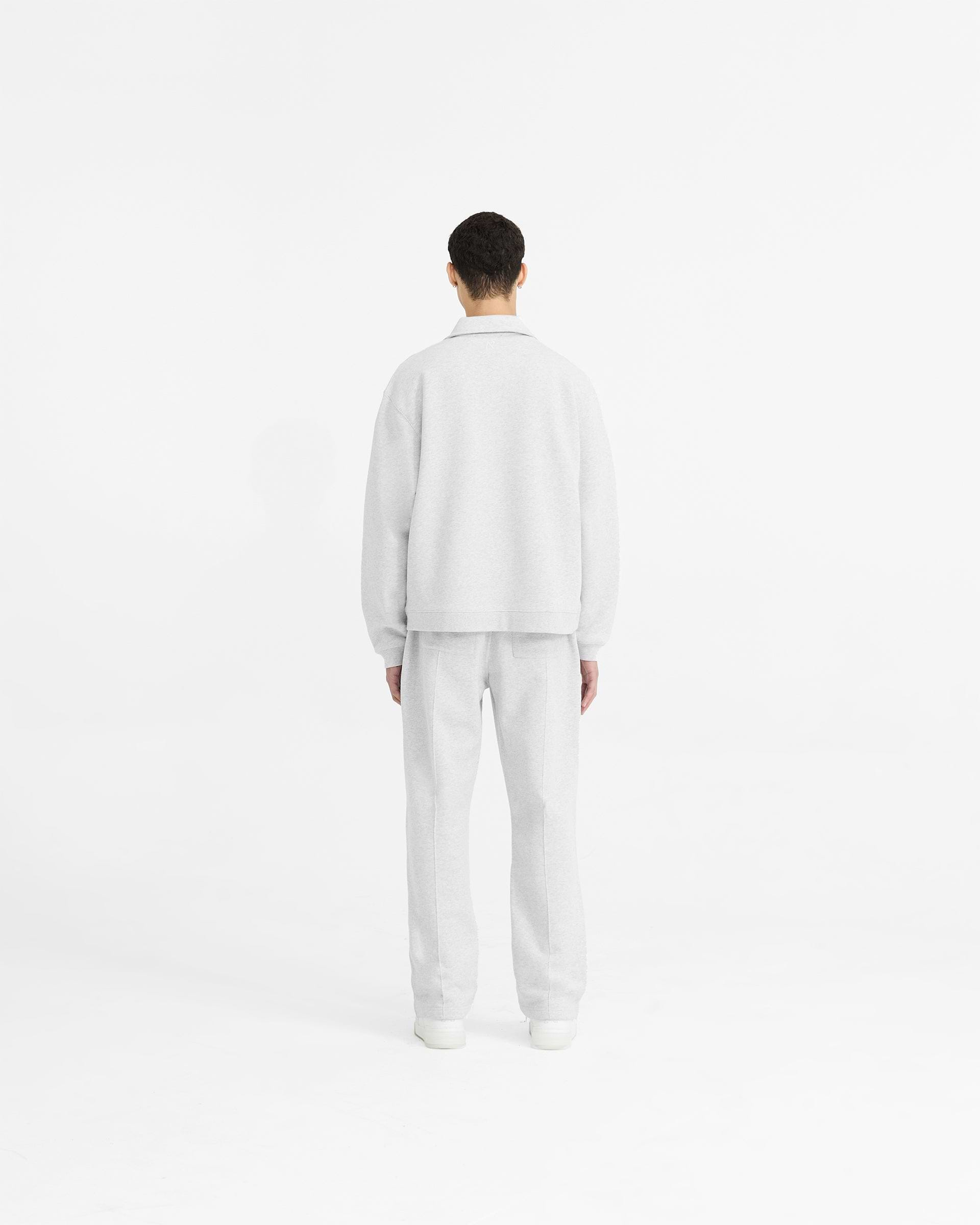 Initial Boxy Quarter Zip - Gris Glace Chiné