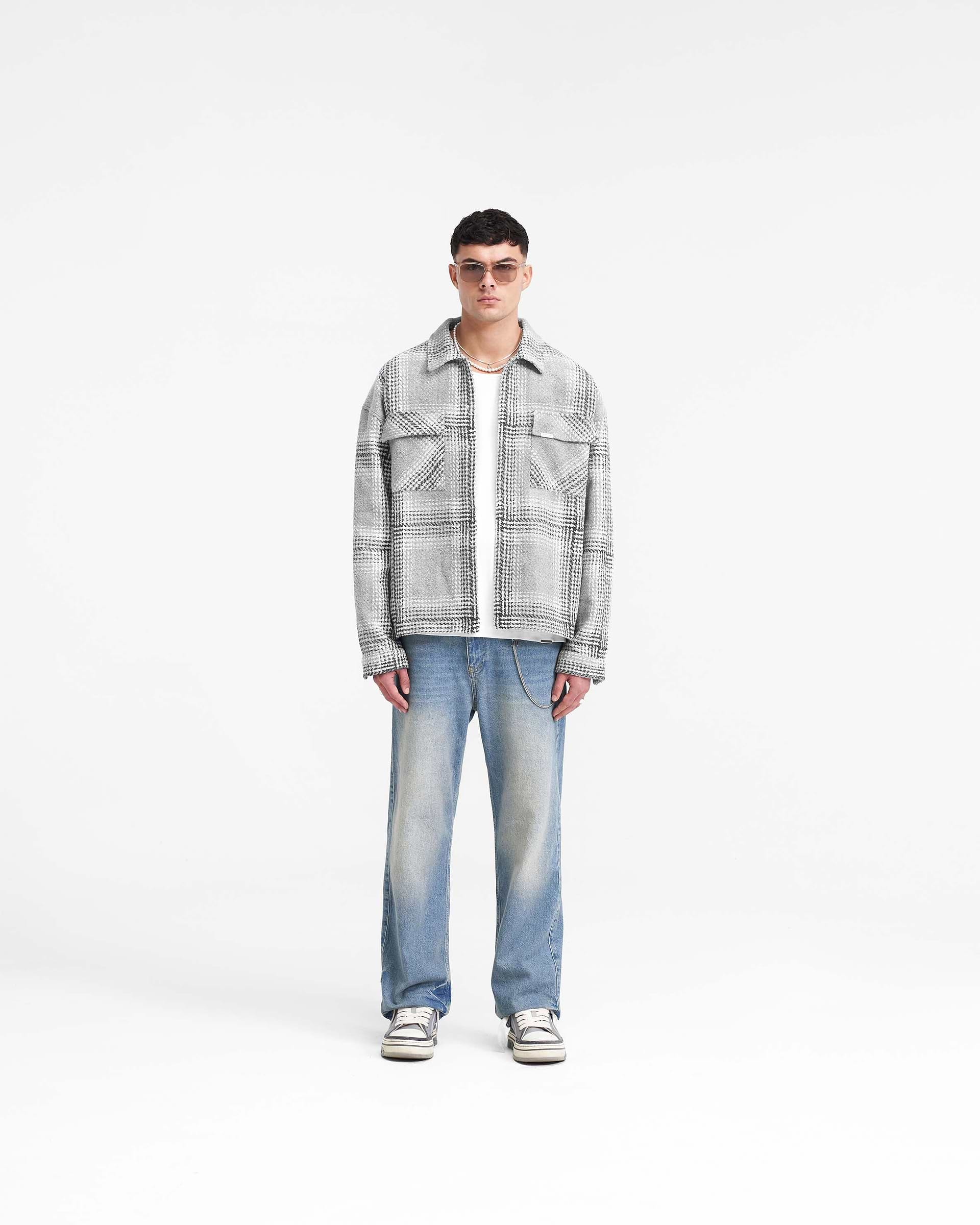 Chemise en flanelle Represent - Carreaux gris