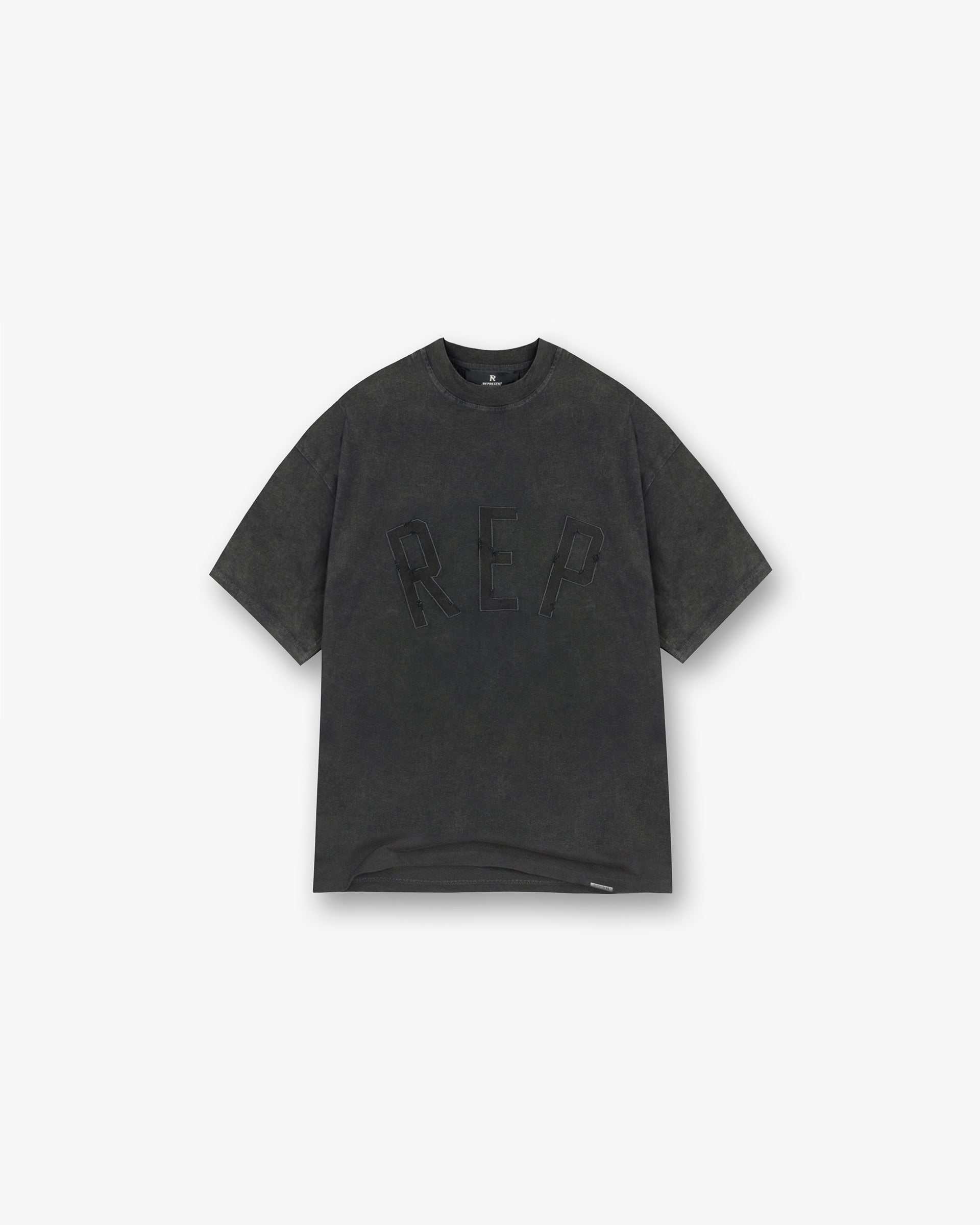 Rep Applique T-Shirt - Vintage Schwarz