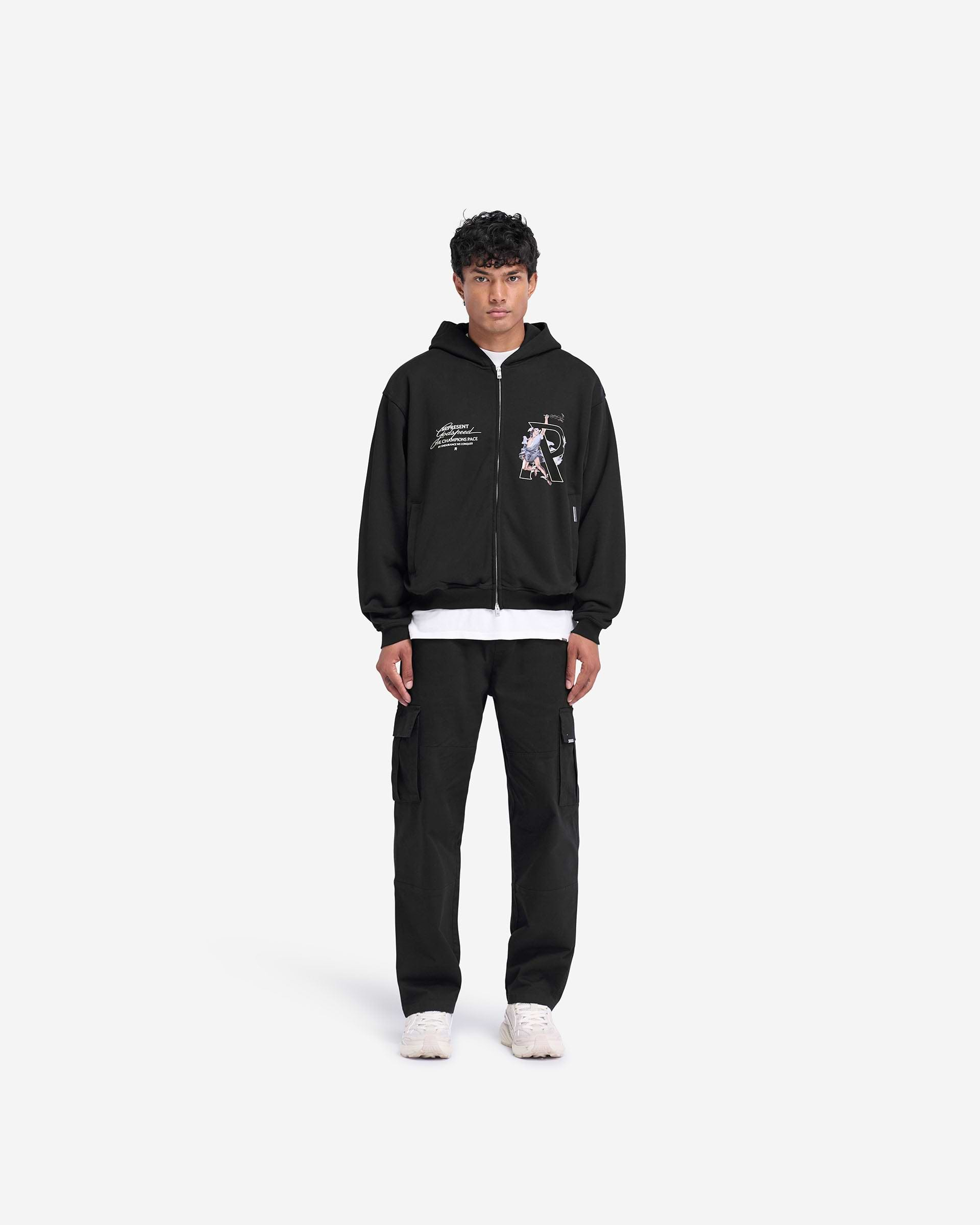 Hermes Zip Hoodie - Noir Intense