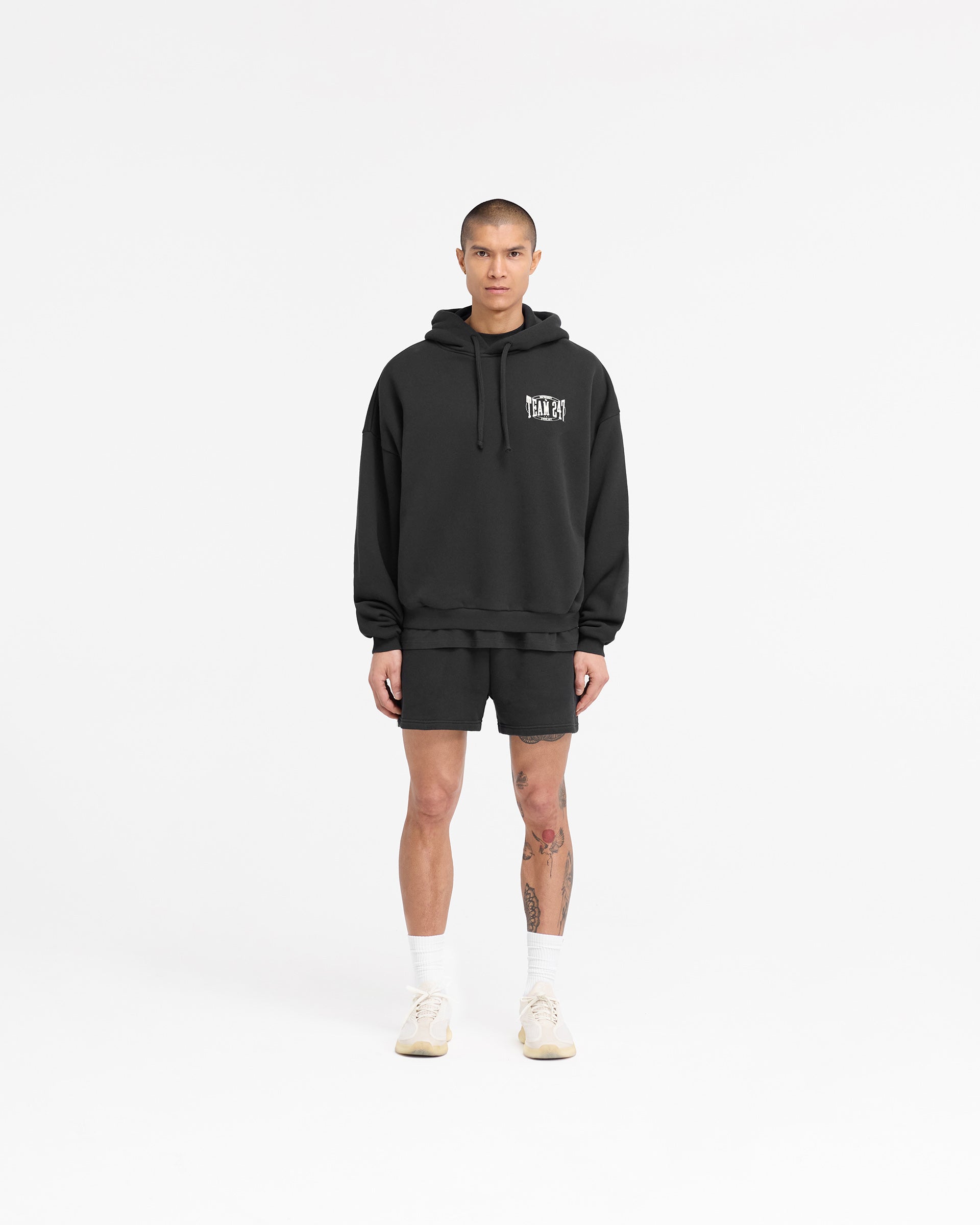 247 X Everlast Training Camp Boxy Hoodie - Dunkelschwarz