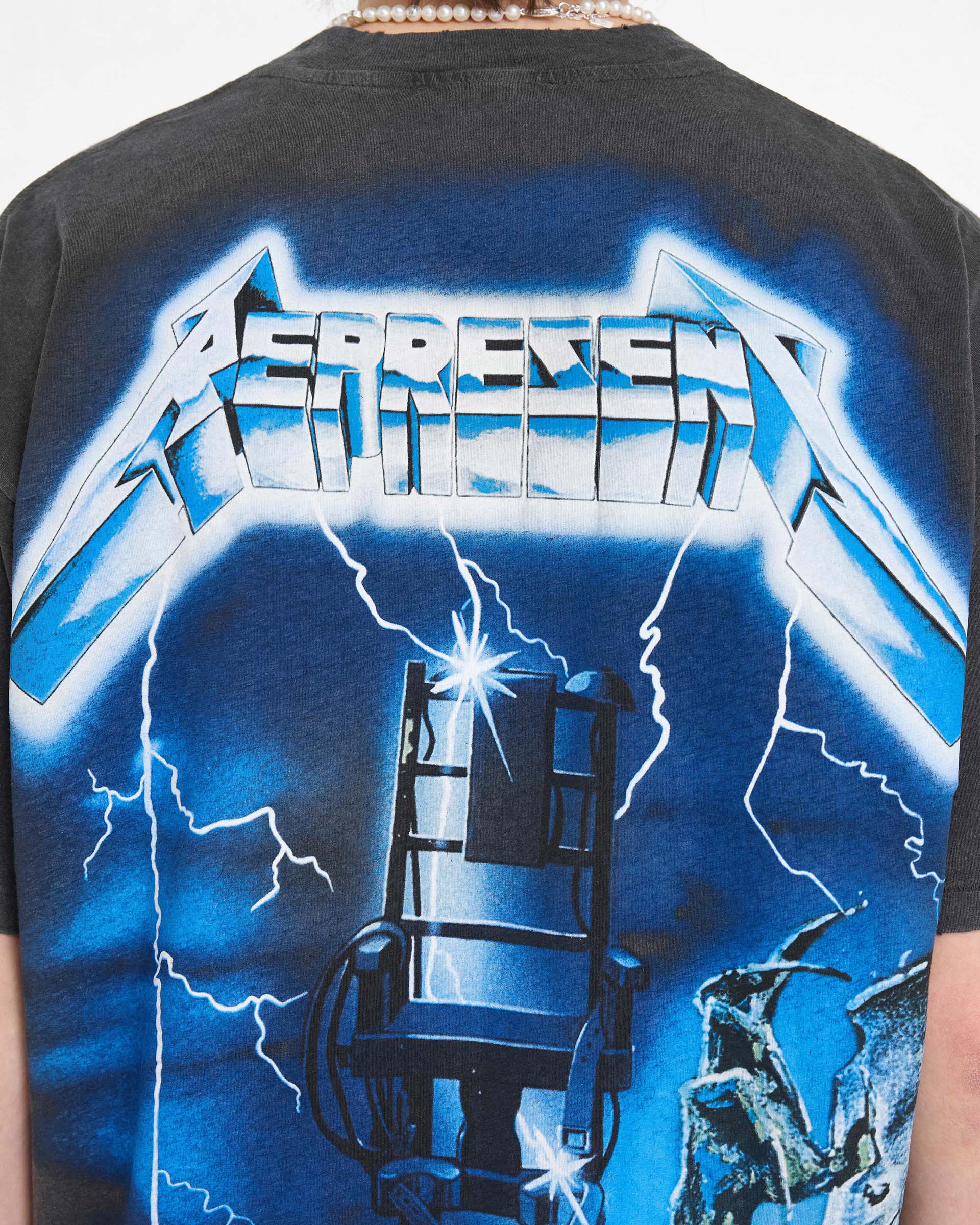 Metallica Ride The Lightning T-Shirt - Vintage Grey | REPRESENT
