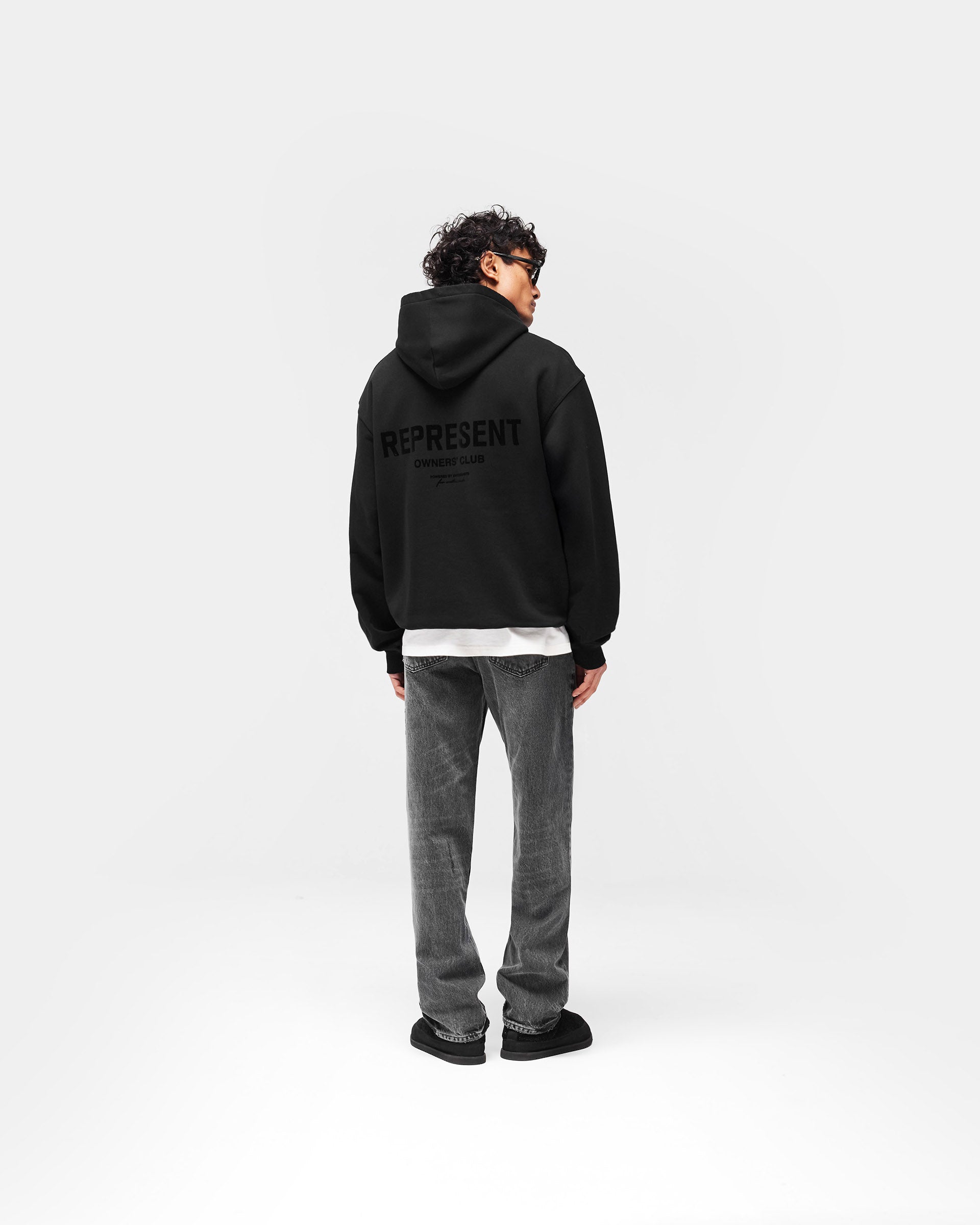 Represent Owners Club Flocked Hoodie - Schwarz