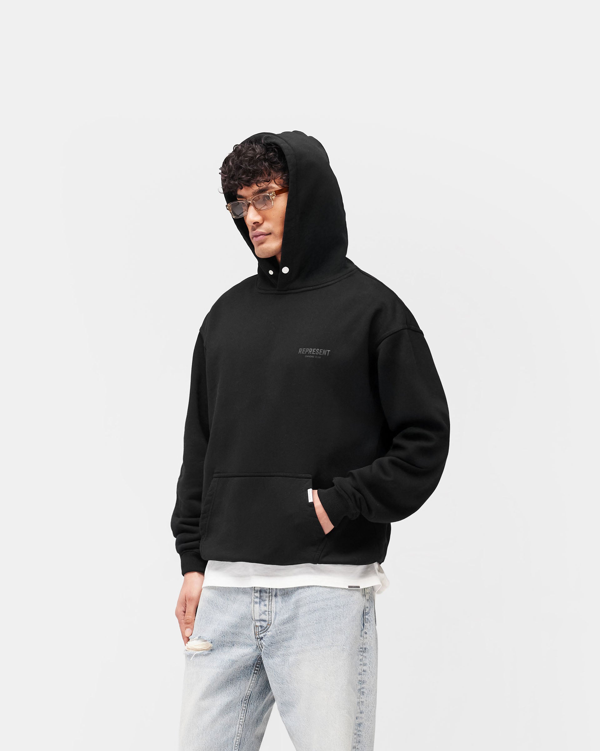 Represent Owners Club Hoodie - Black Matte