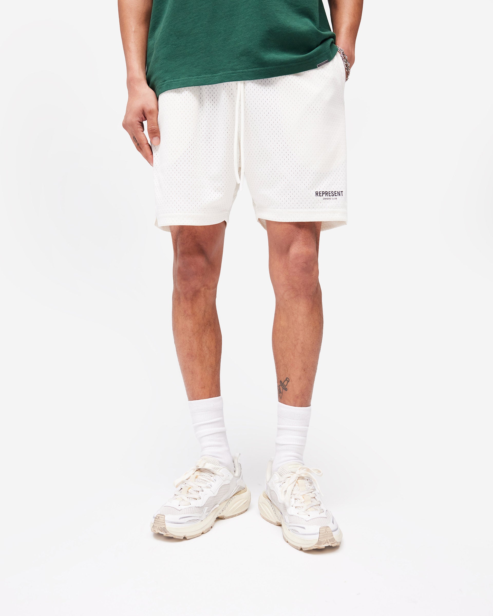 Represent Owners Club Pantalones Cortos de Malla - Blanco