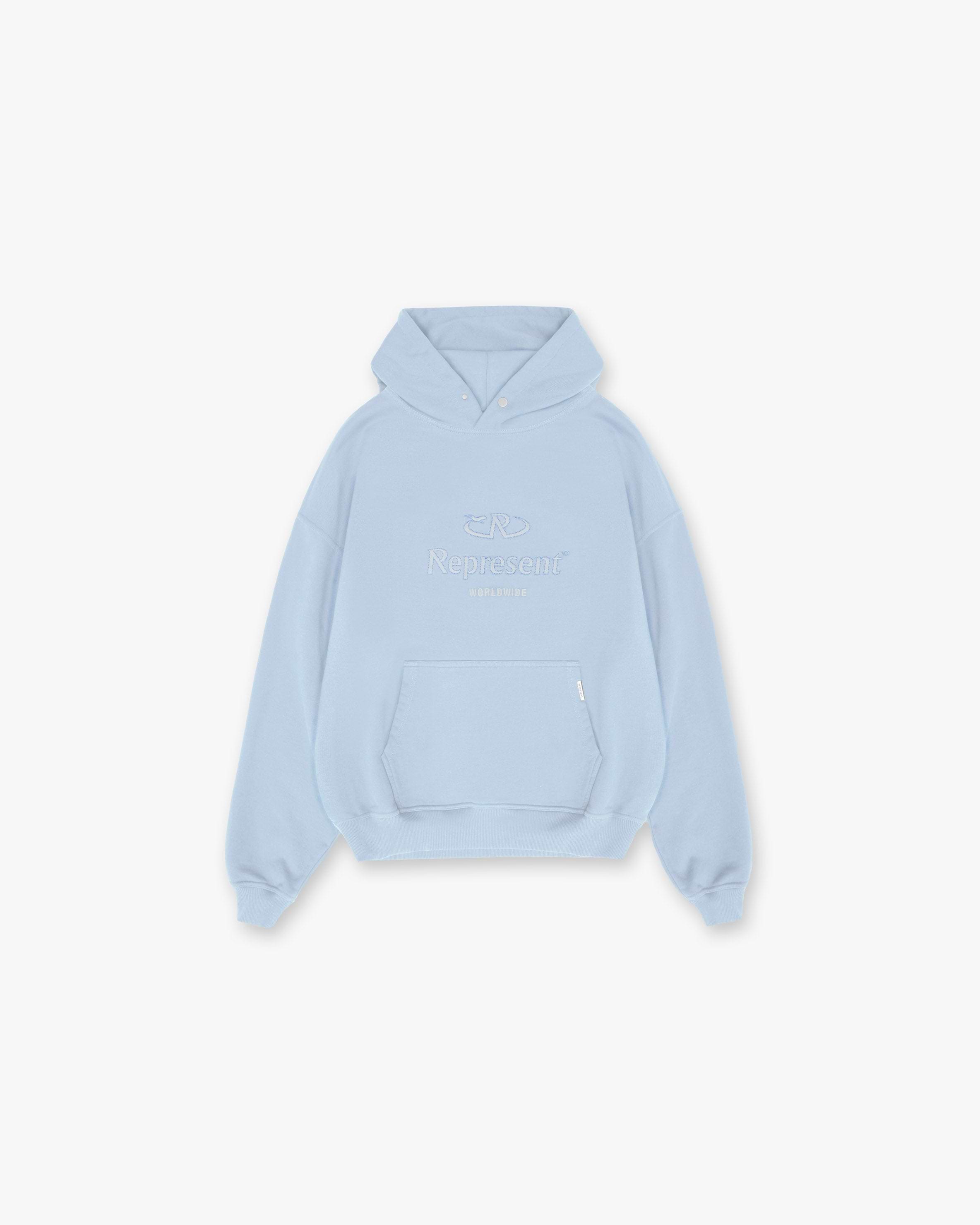 Worldwide Hoodie Powder Blue REPRESENT CLO