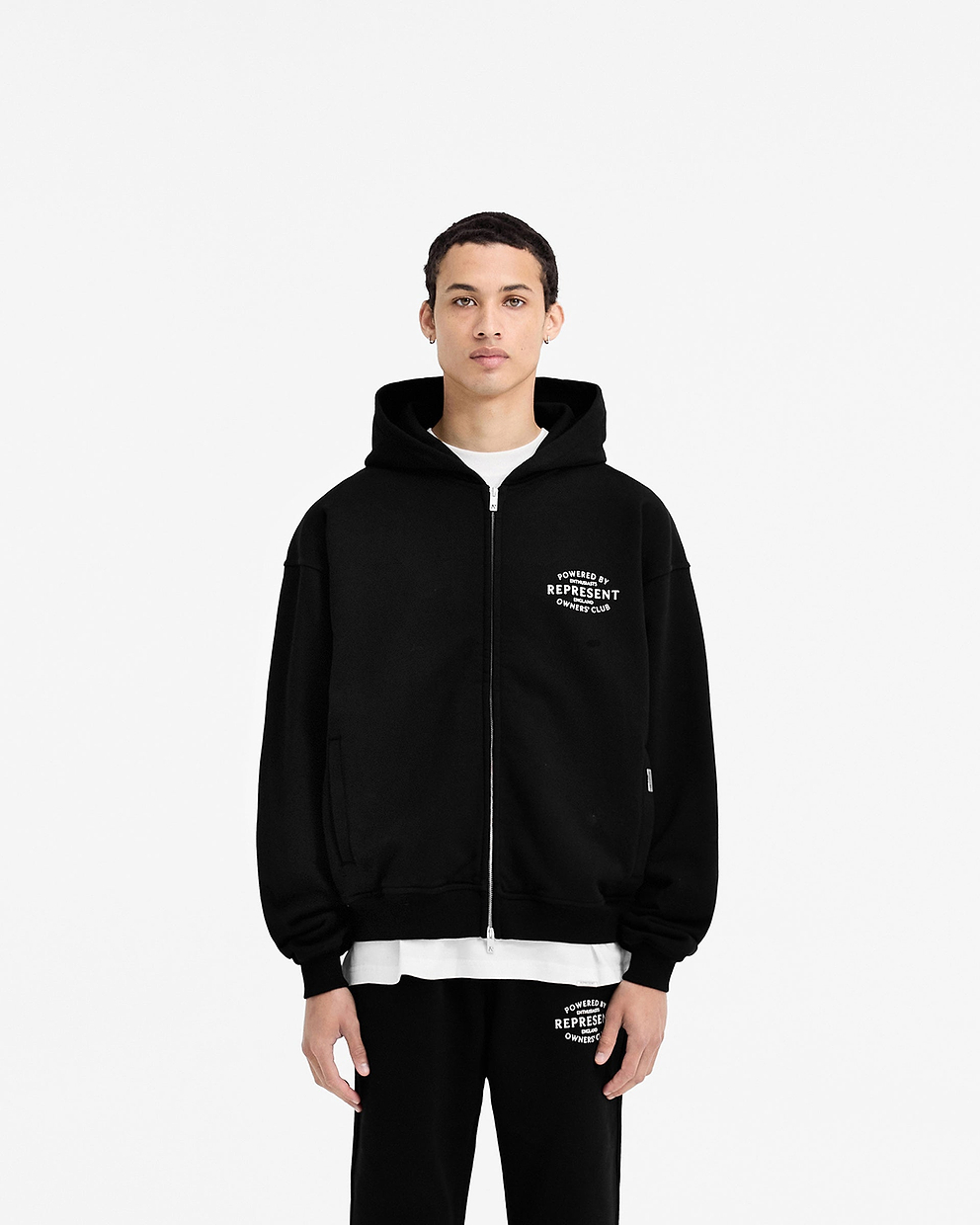 Represent Owners Club Stamp Zip Up Hoodie - TIEFSCHWARZ