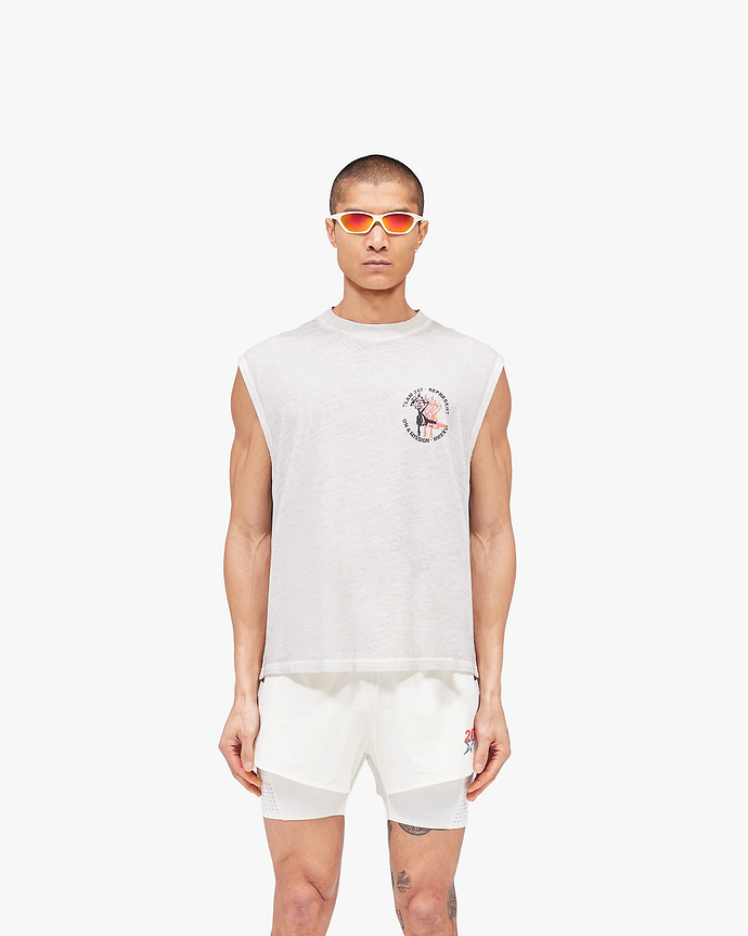 247 Torch Boxy Tank - Bleach Wash