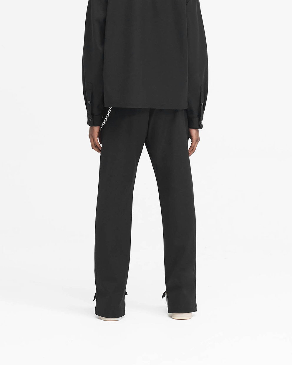 Stepped Hem Pant - SCHWARZ