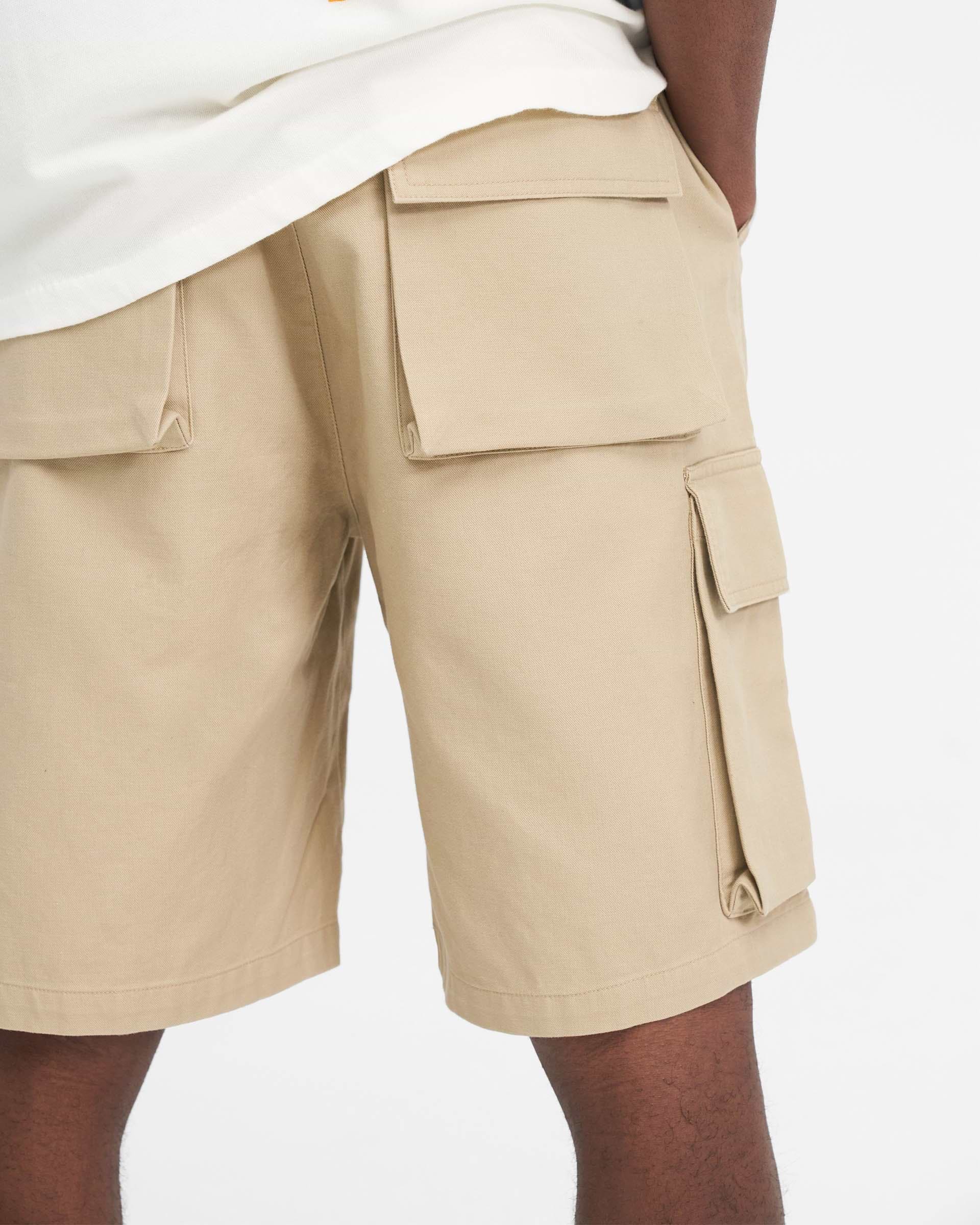 Baggy Cotton Cargo Short - Sandstein
