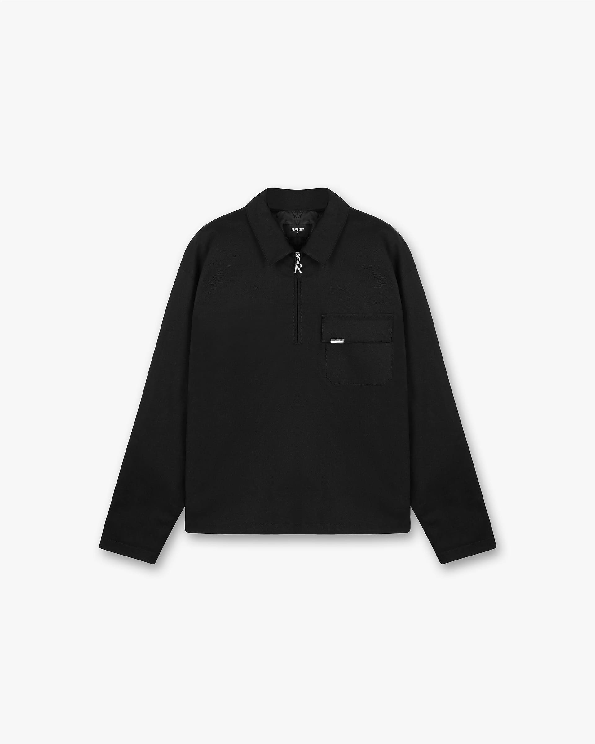Quilted Pullover Shirt | Black Shirts FW23 | Represent Clo