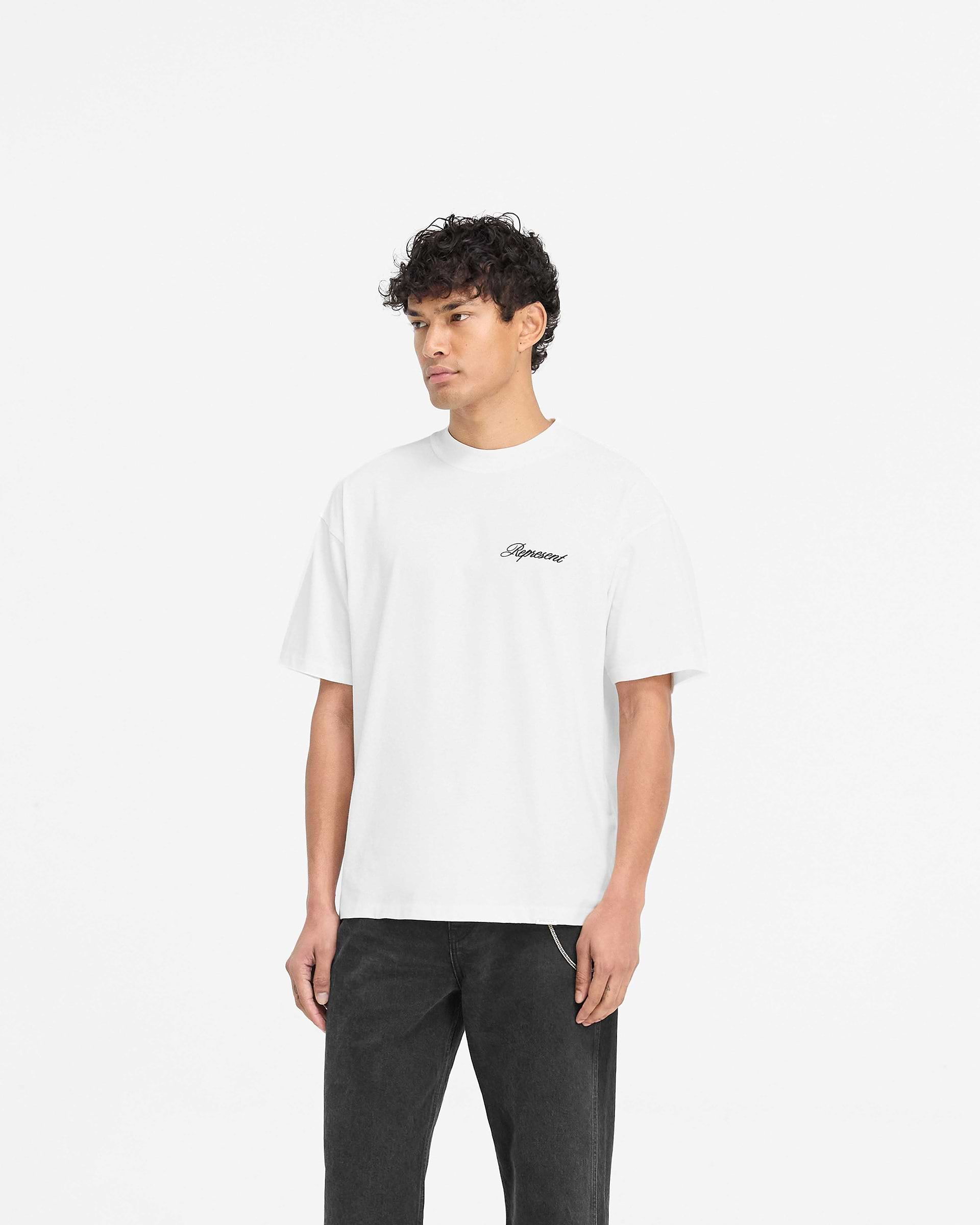 Script Logo T-Shirt - Flat White