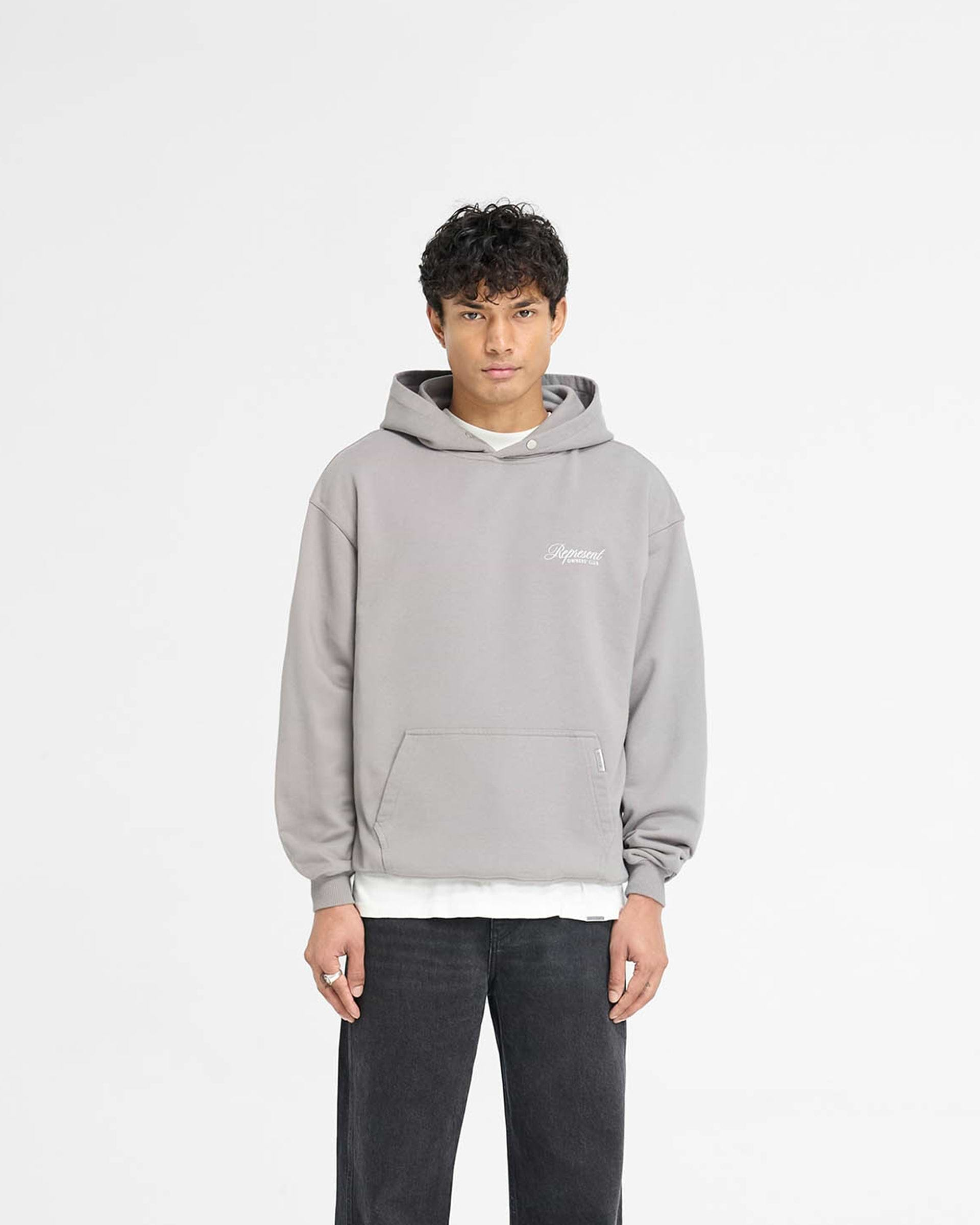 Represent Owners Club Script Hoodie - Slate