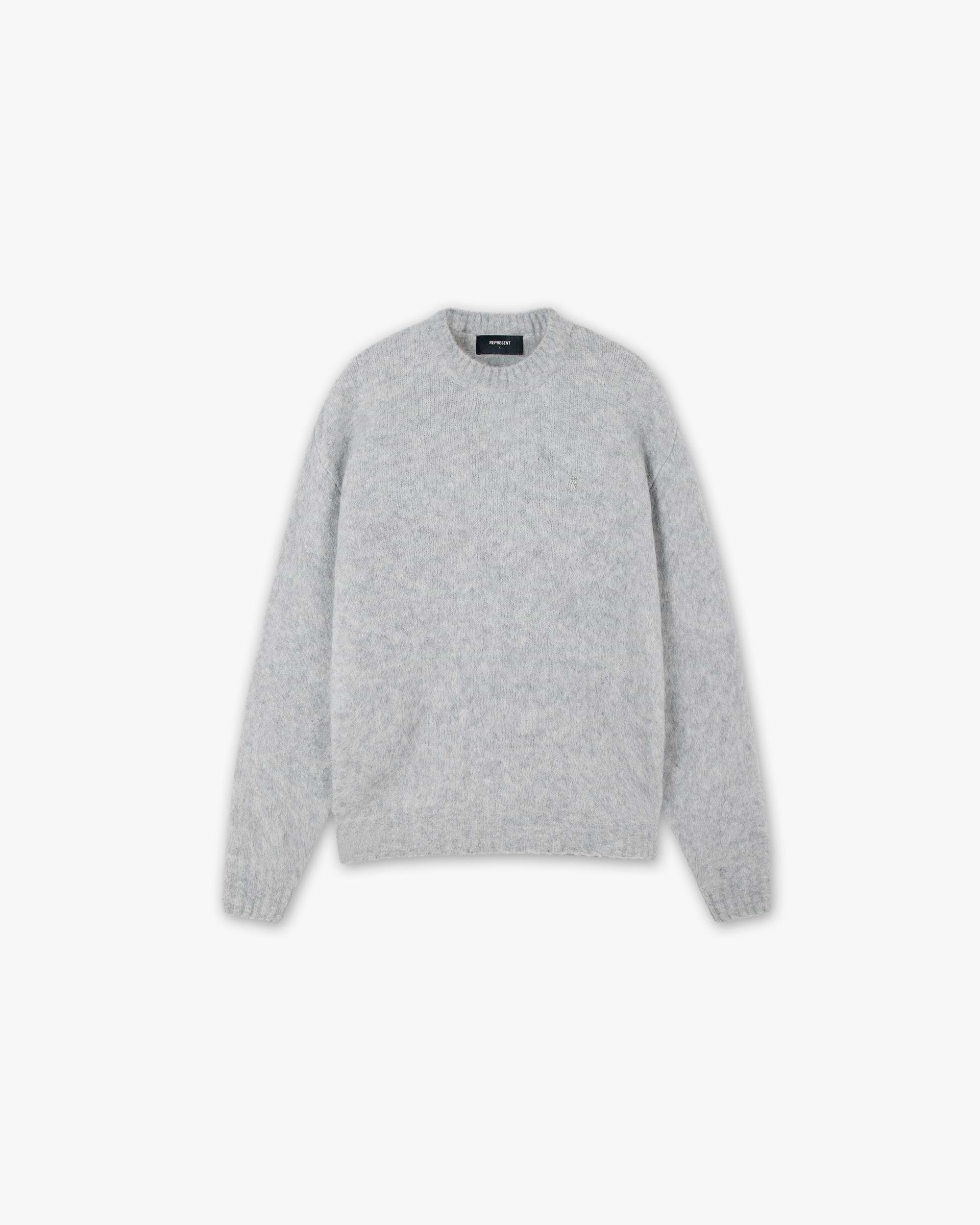 Pull en tricot d'alpaga - Gris