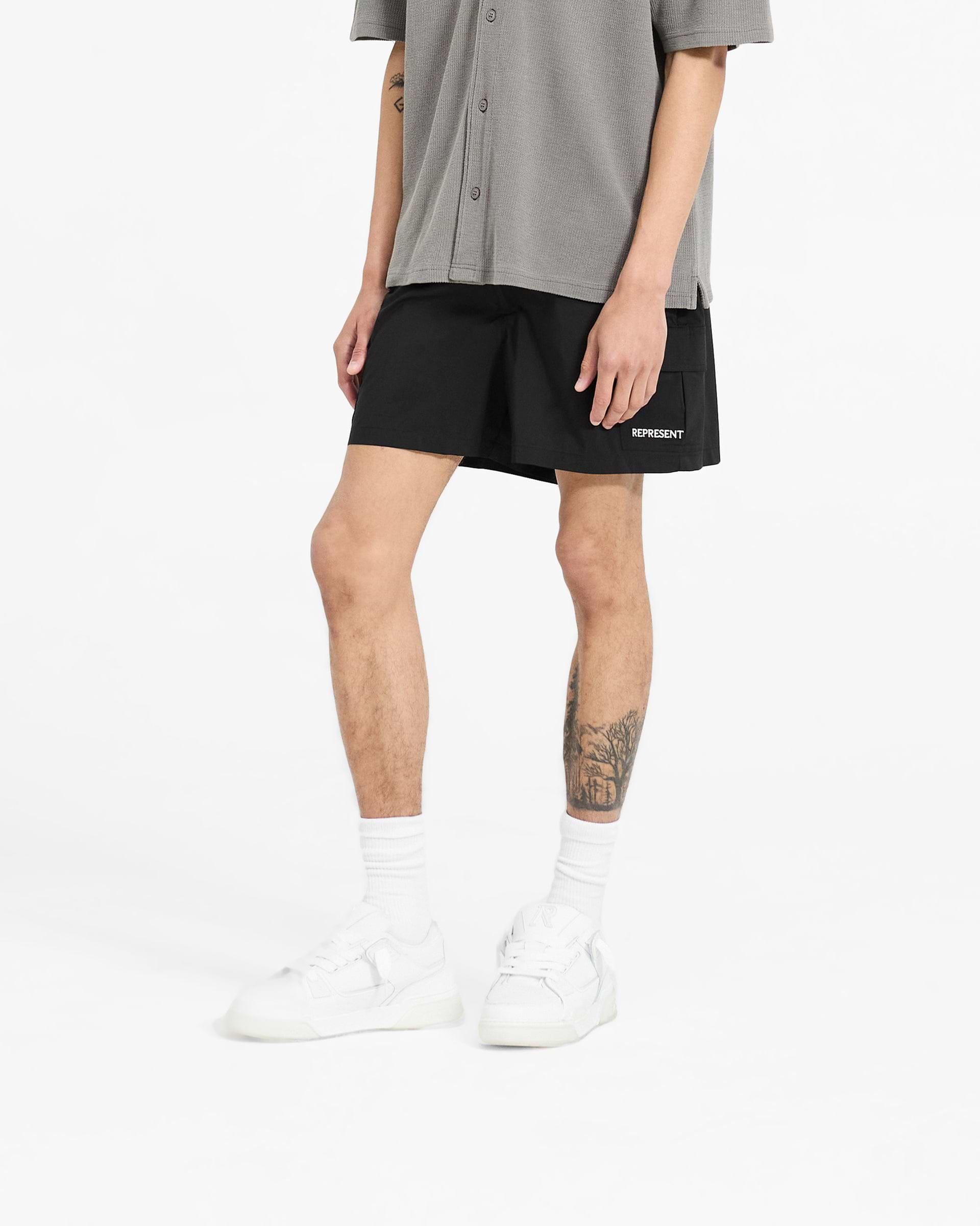 Cargo Swim Shorts - Tiefschwarz