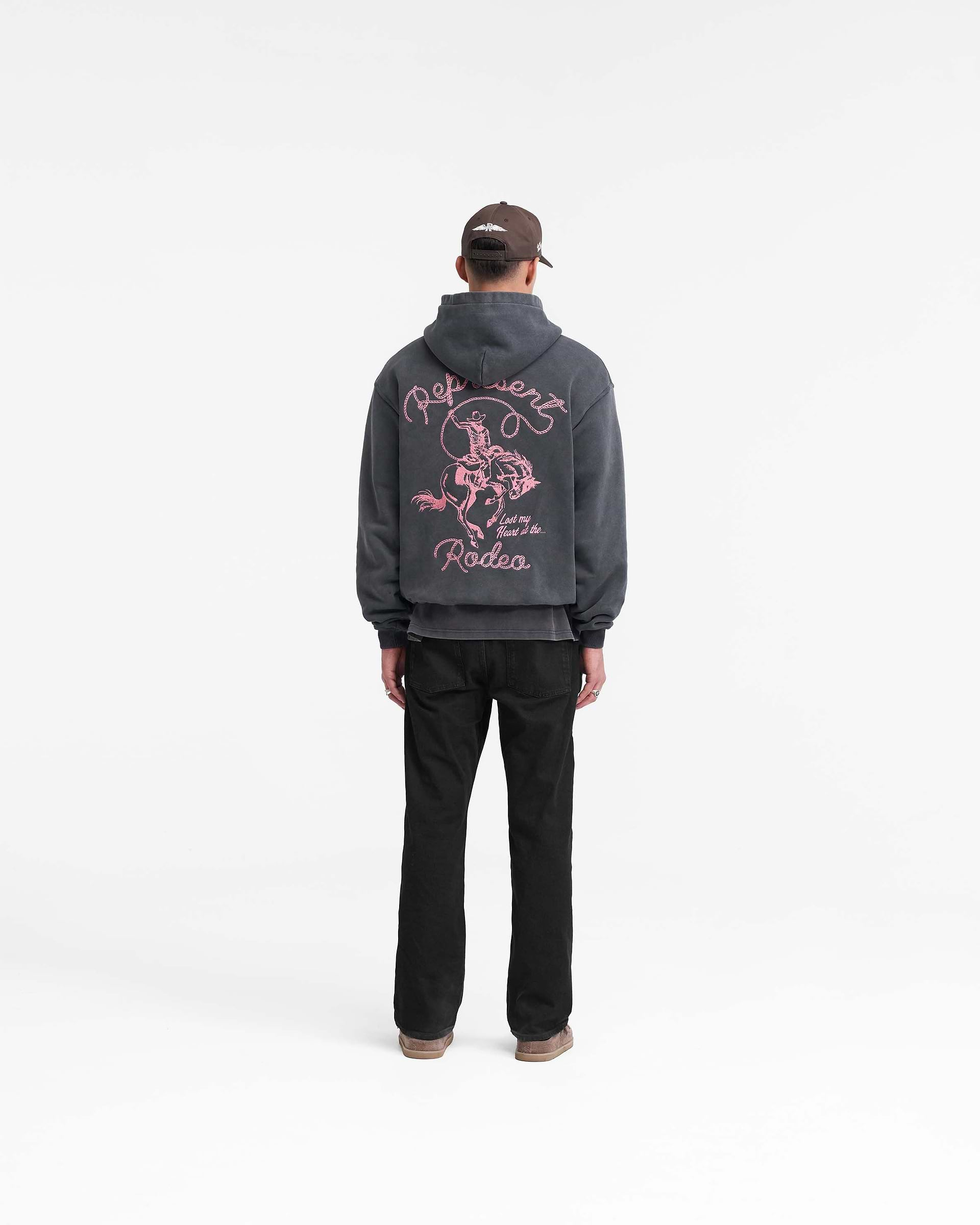 Chain Stitch Rodeo Hoodie - Vintage Grey