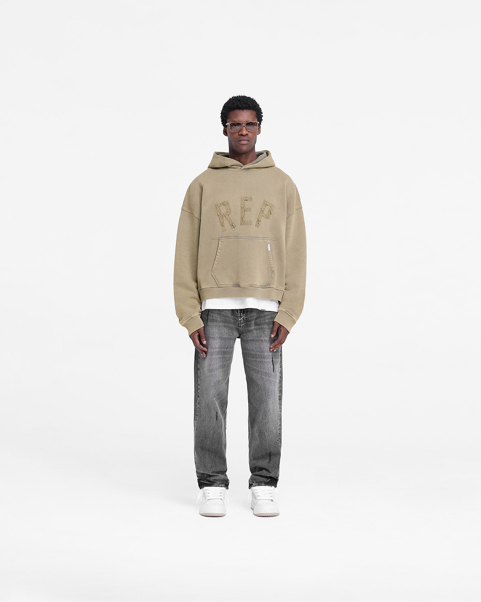 Rep Applique Hoodie - Fawn